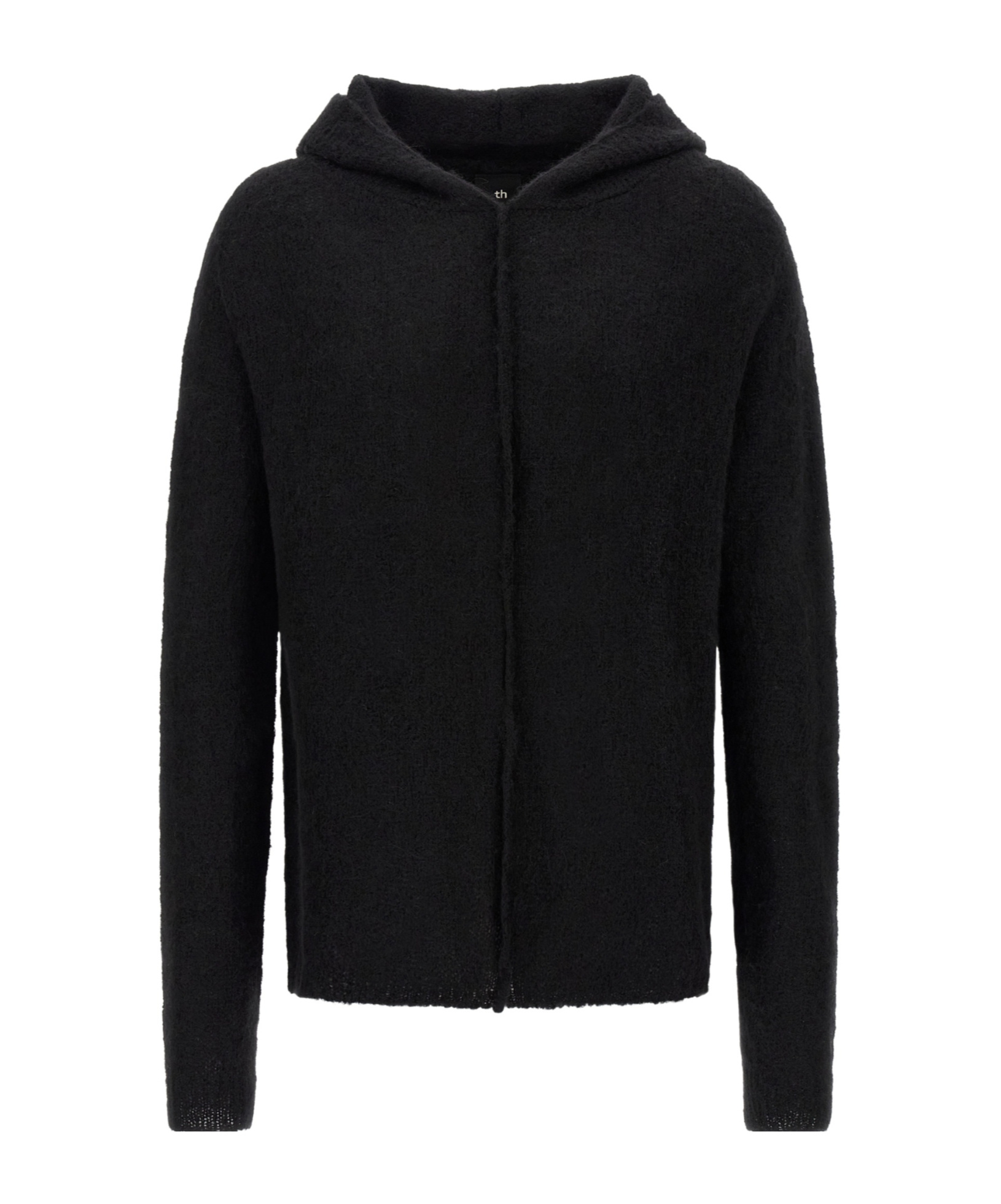 Thom Krom Alpaca Blend Hooded Sweater With Long Cuffed Sleeves In Black