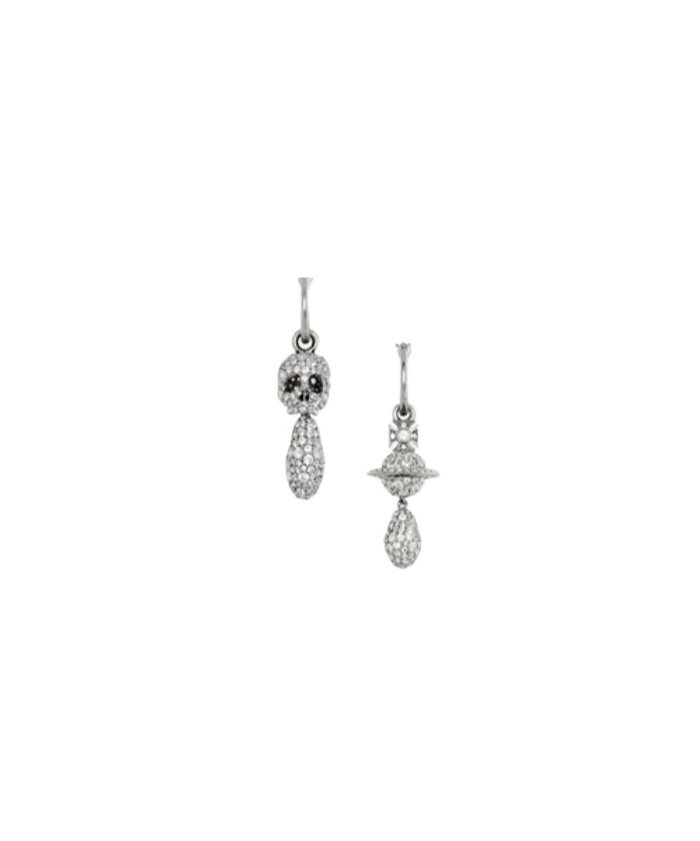 Vivienne Westwood Circe Drop Earrings Silver Cubic Zirconia Women In Metallic