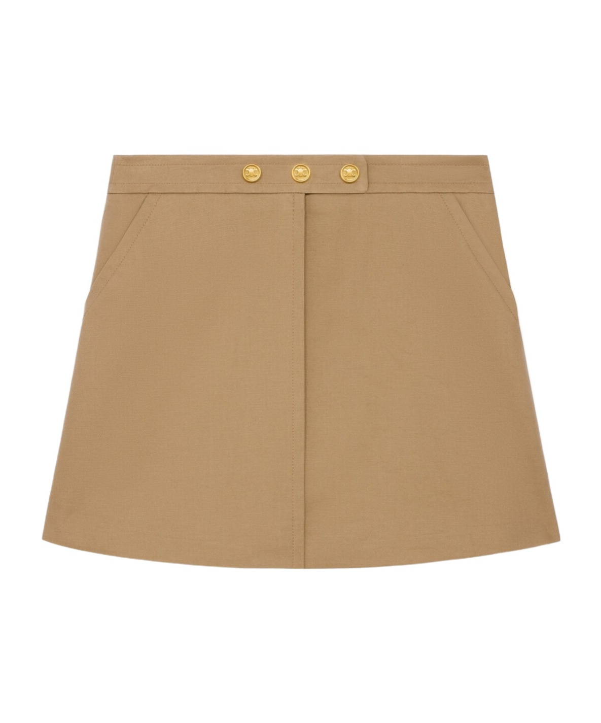 Celine Short Skirt In Cotton Gabardine