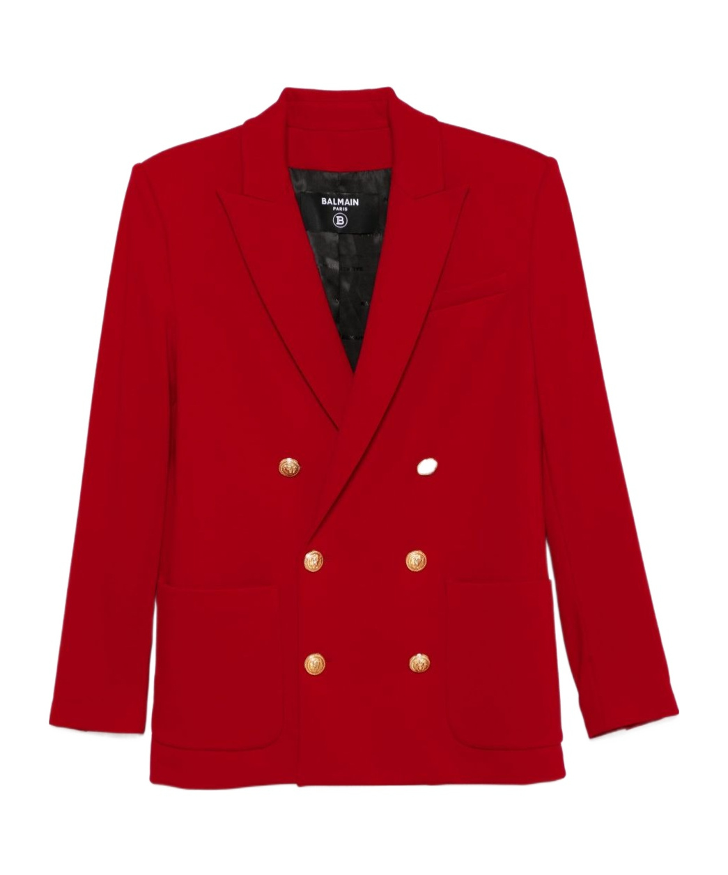 Balmain Lion-head Buttons Blazer In Red