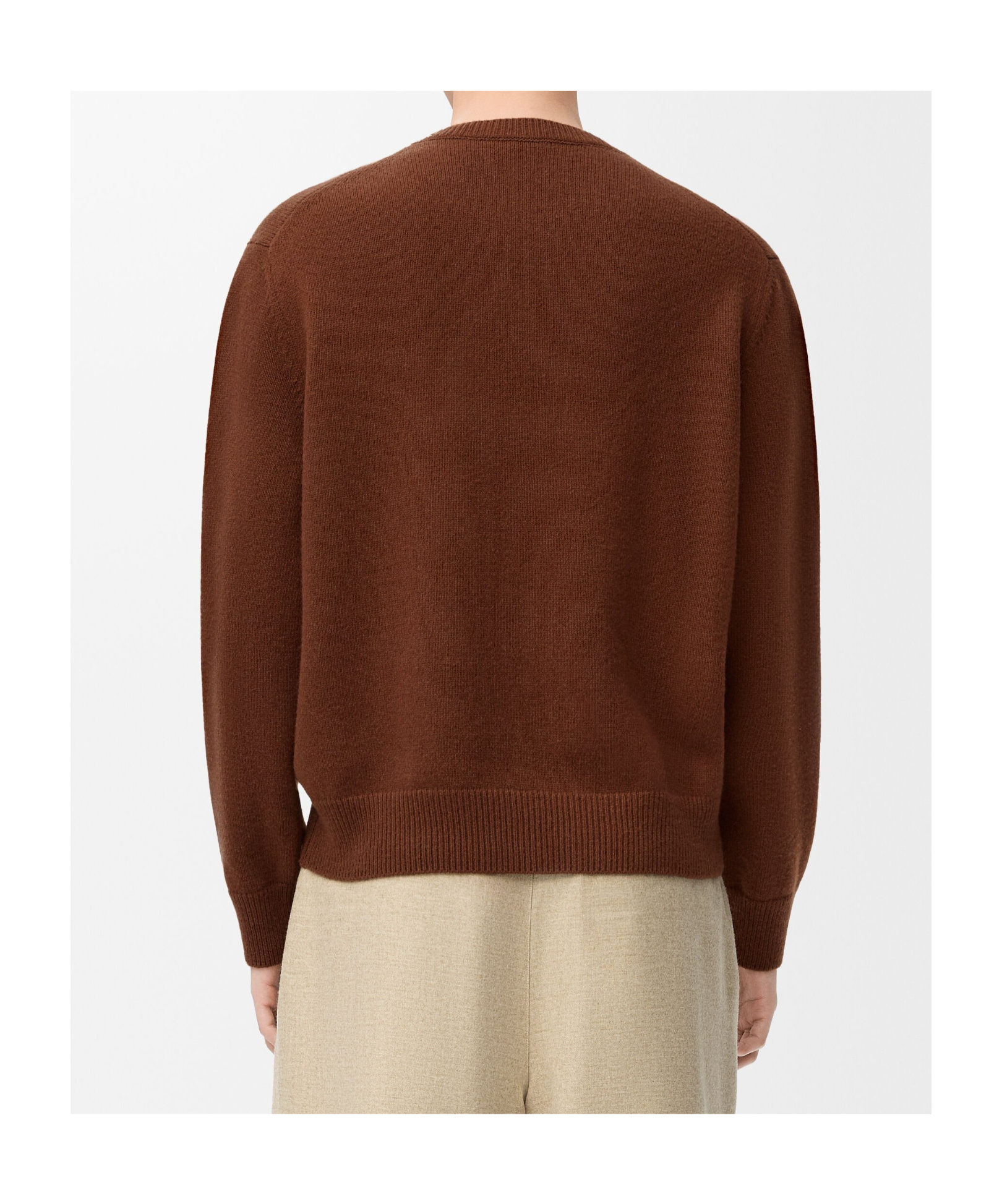 Loewe Logo-embroidered Sweater In Brown