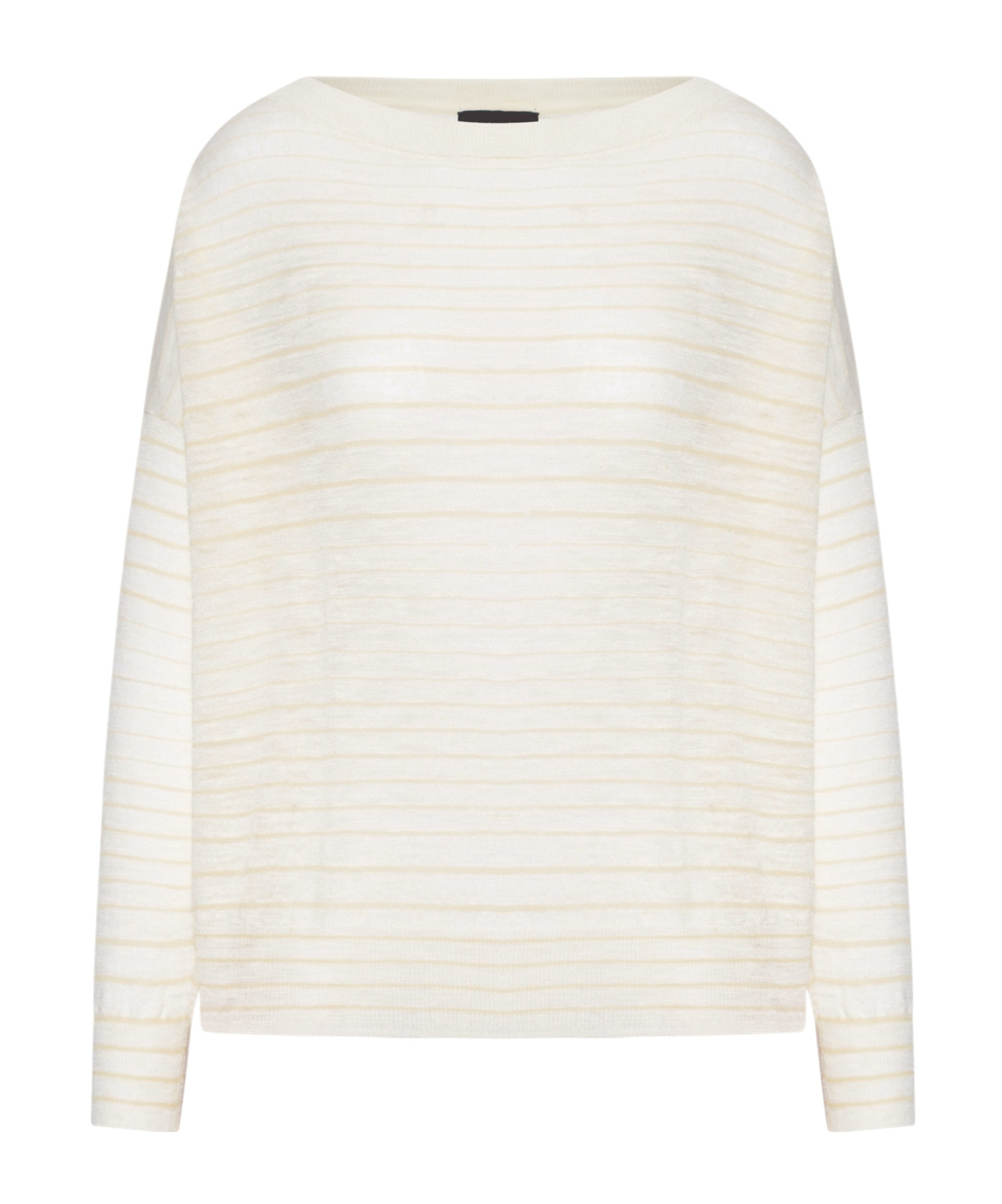 Roberto Collina Stripped Knitted T-shirt In White