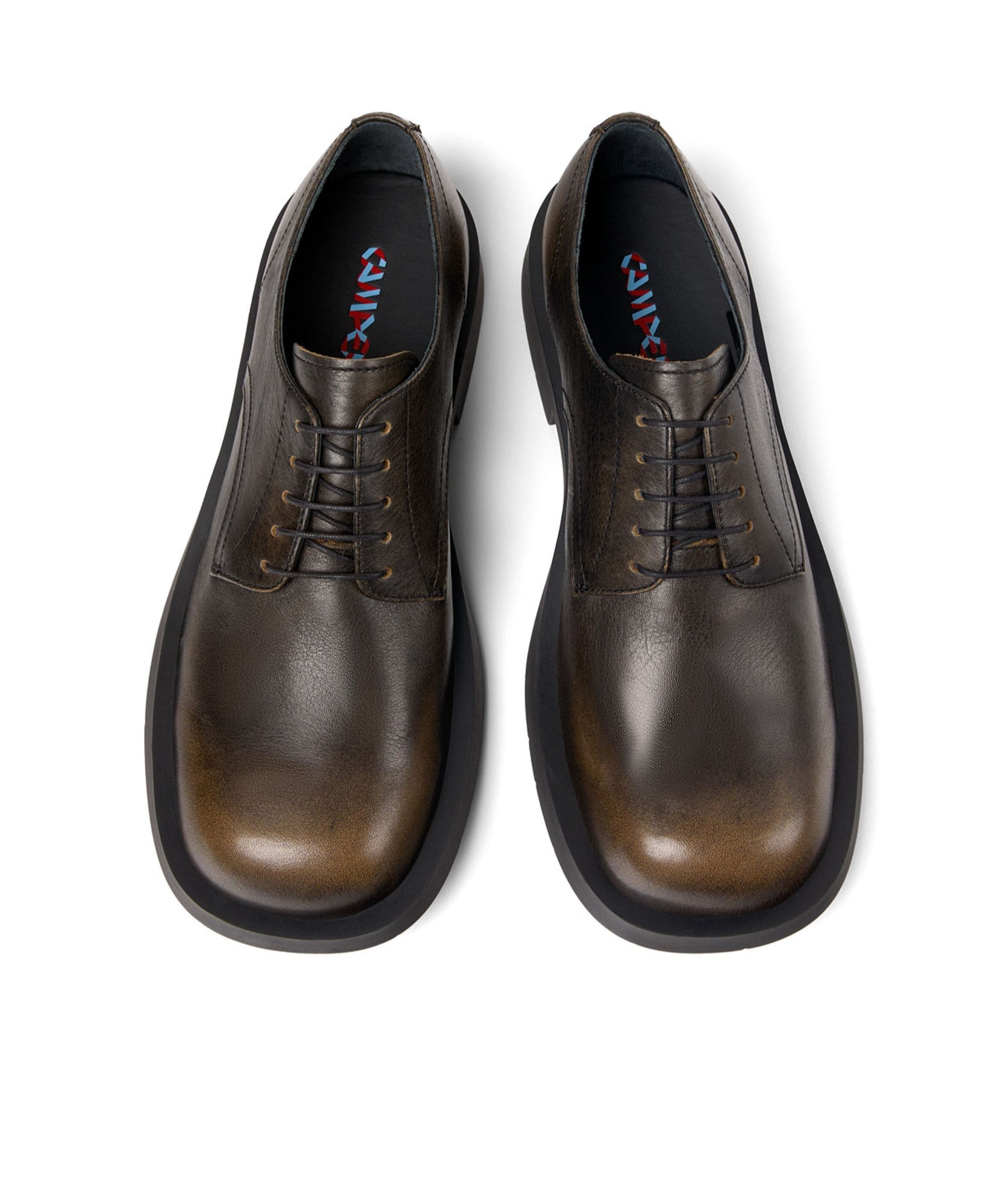 Camperlab Square-toed Derby Shoes In Black
