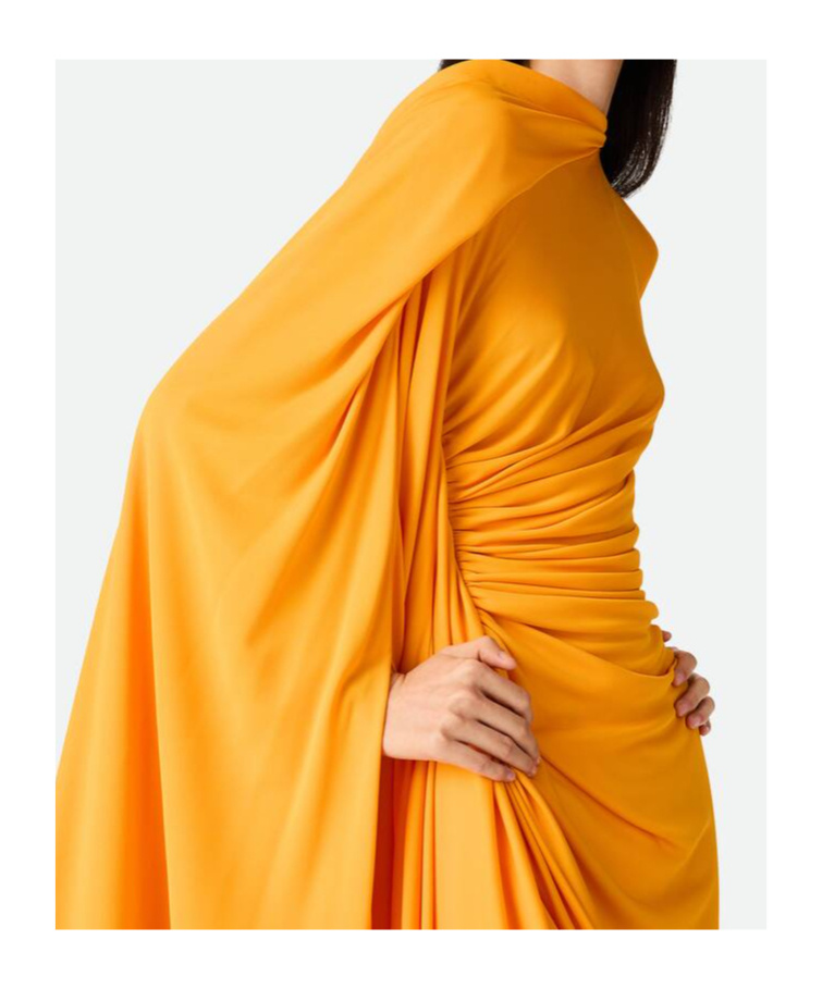 BOTTEGA VENETA VISCOSE JERSEY DRAPED DRESS