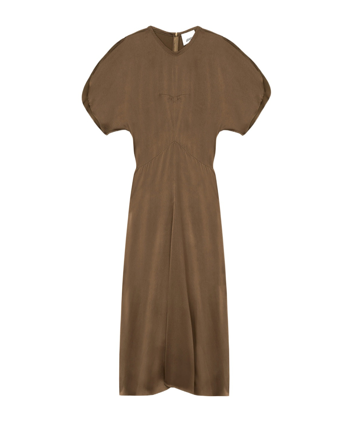 Isabel Marant Drawstring Waist Sleeveless Mini Dress In Burgundy Cotton In Green