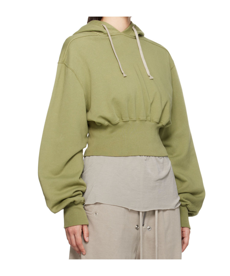 Rick Owens Drkshdw Khaki Porterville Tatlin Hoodie In Nude
