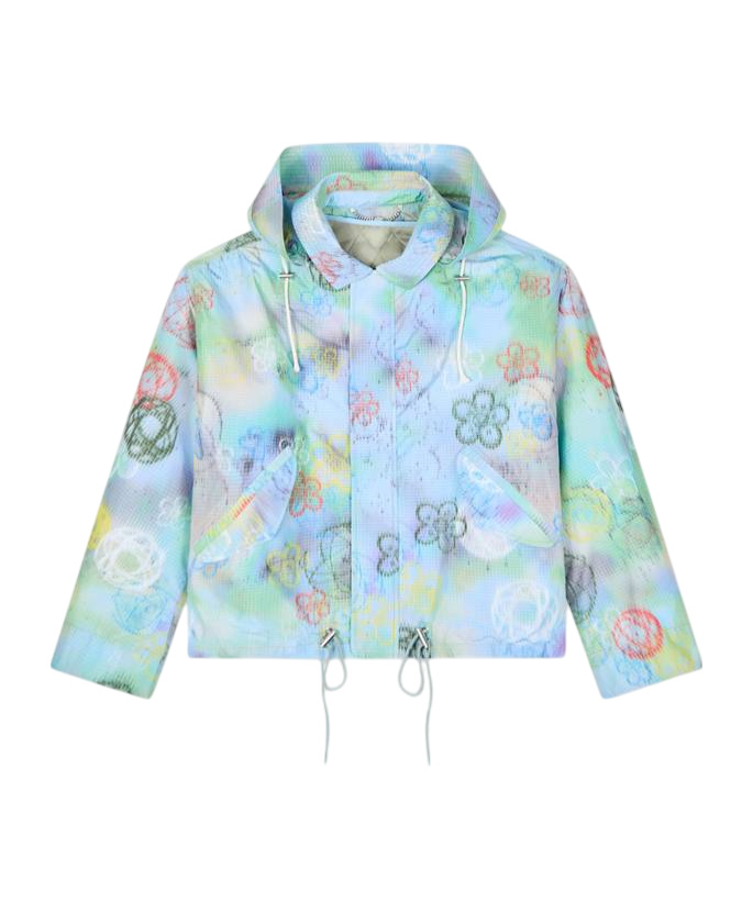 Kenzo ' X Futura 2000' Short Parka In Blue