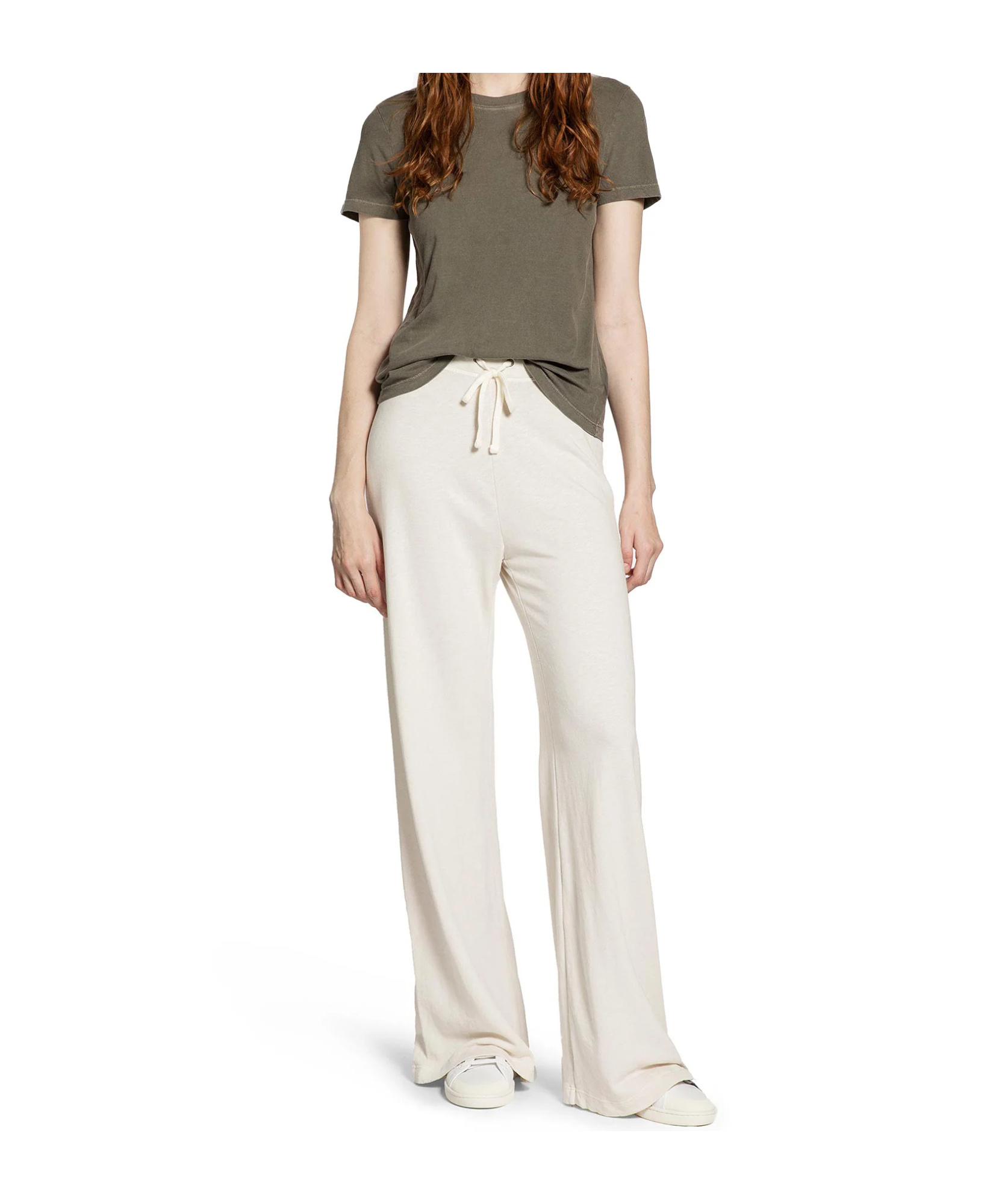James Perse Wide-leg Sweatpants In White