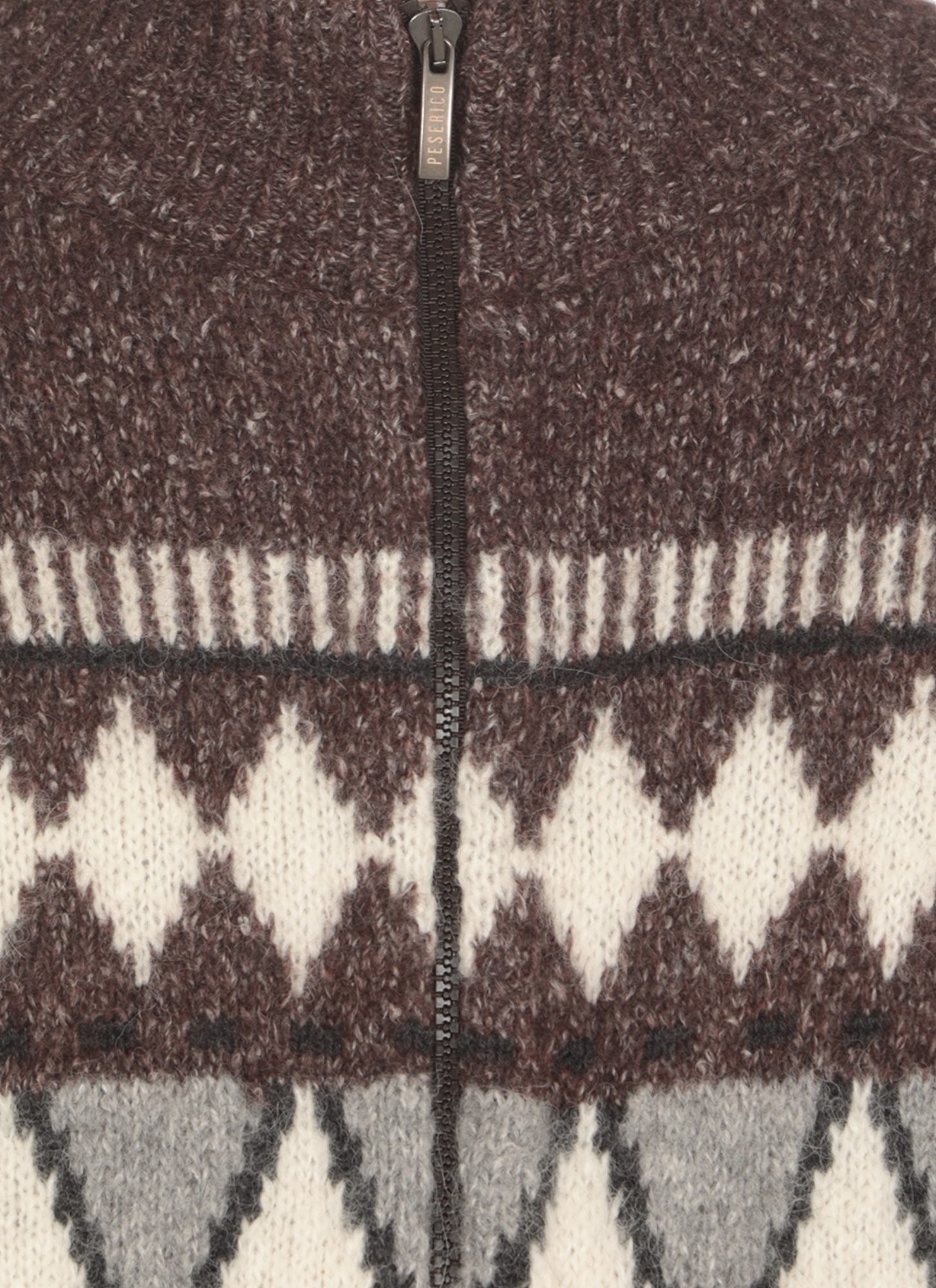 Peserico Sweater With Geometric Pattern In Green