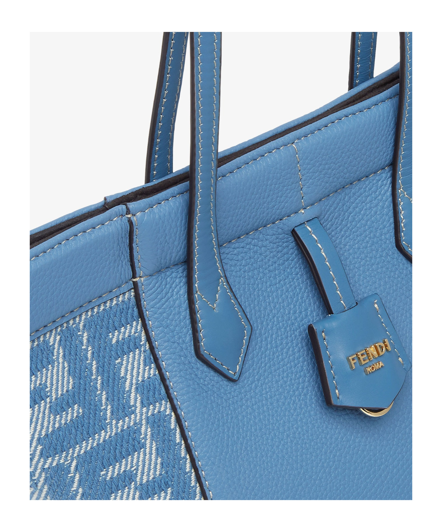Fendi Women's Mini Origami Bucket Bag In Blue