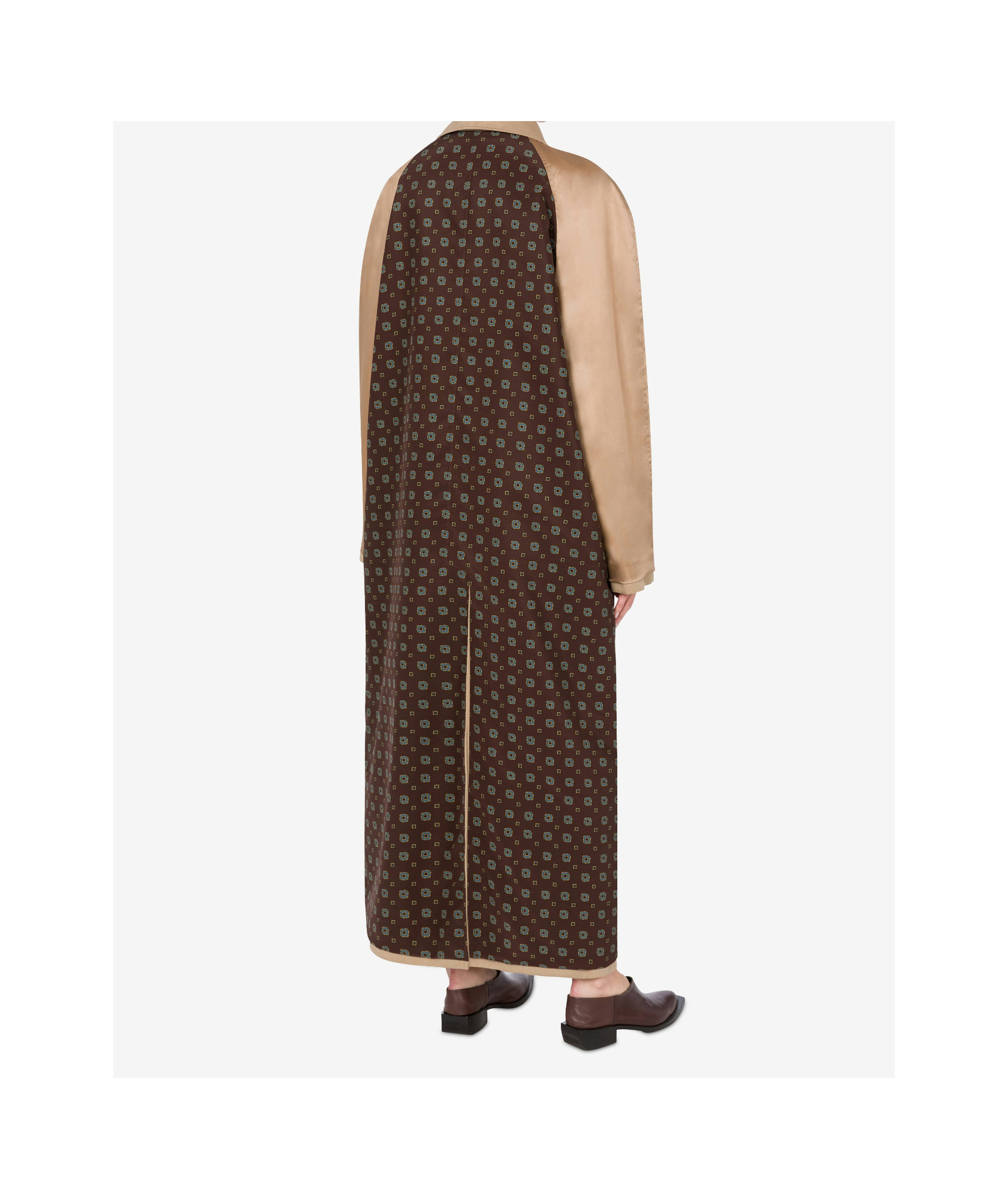 Shop Moschino Spread-collar Cotton-blend Coat In Nude