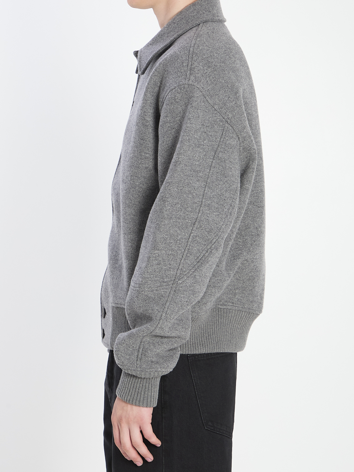 Jacquemus Long Sleeve Casual Jacket In Gray
