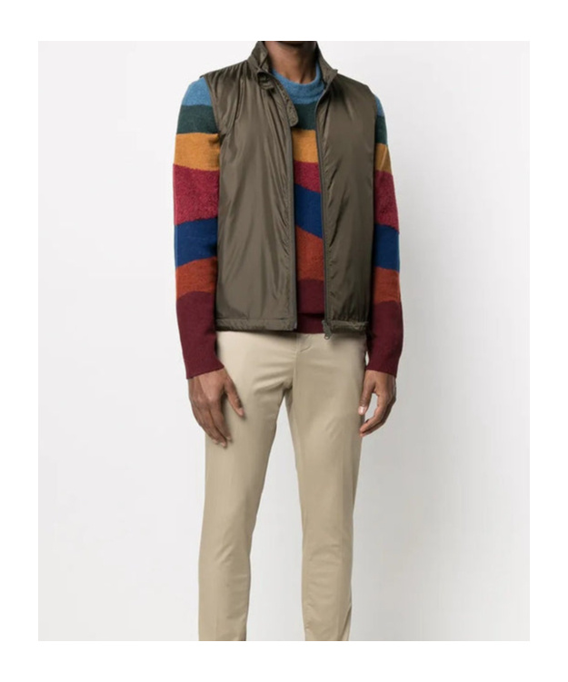 Aspesi Technical Zipped-up Gilet In Green