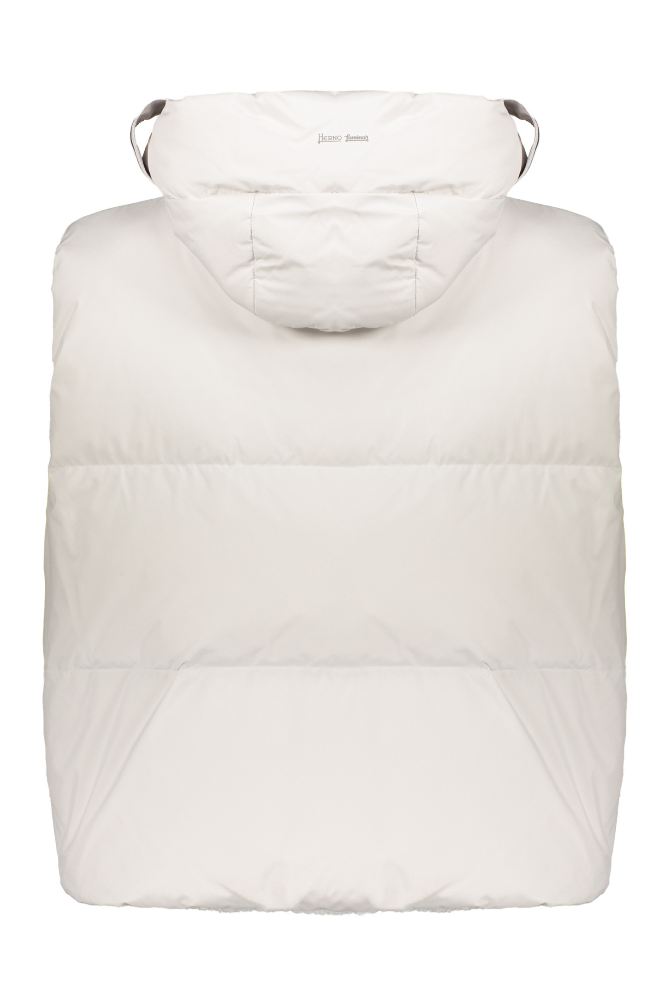 Herno Hooded Quilted Gilet In Neutral