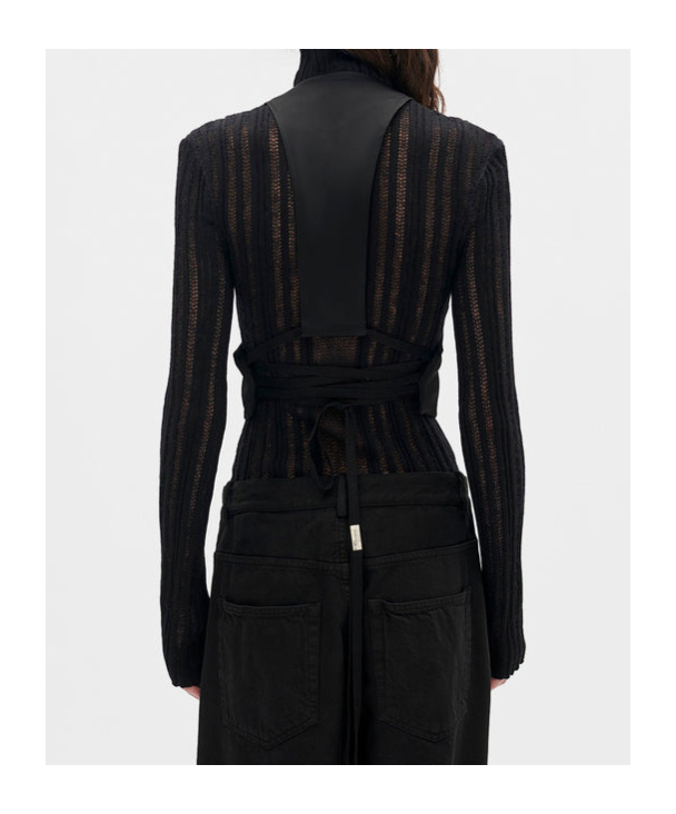 Ann Demeulemeester Mary Weste Aus Satin In Black