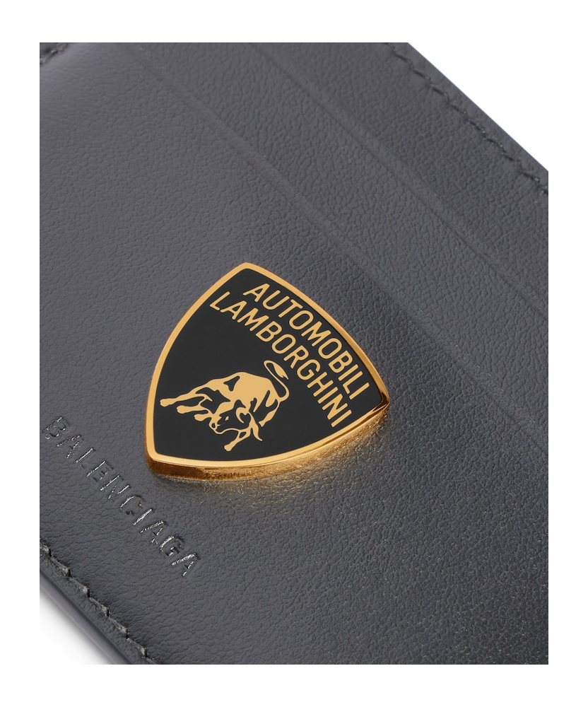 Balenciaga Men's Automobili Lamborghini Card Holder In Black