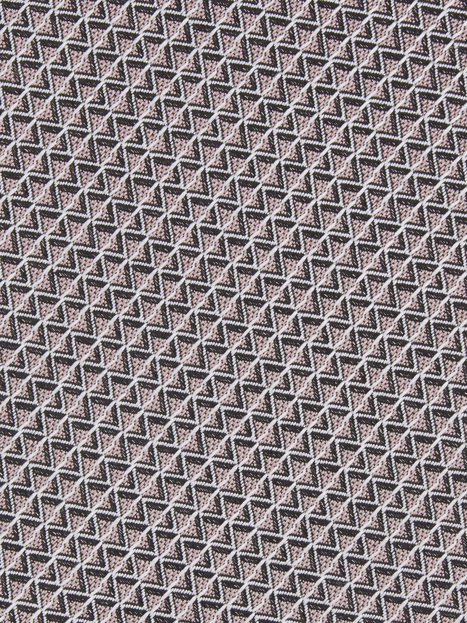 Zegna Pink Silk Tie In Gray