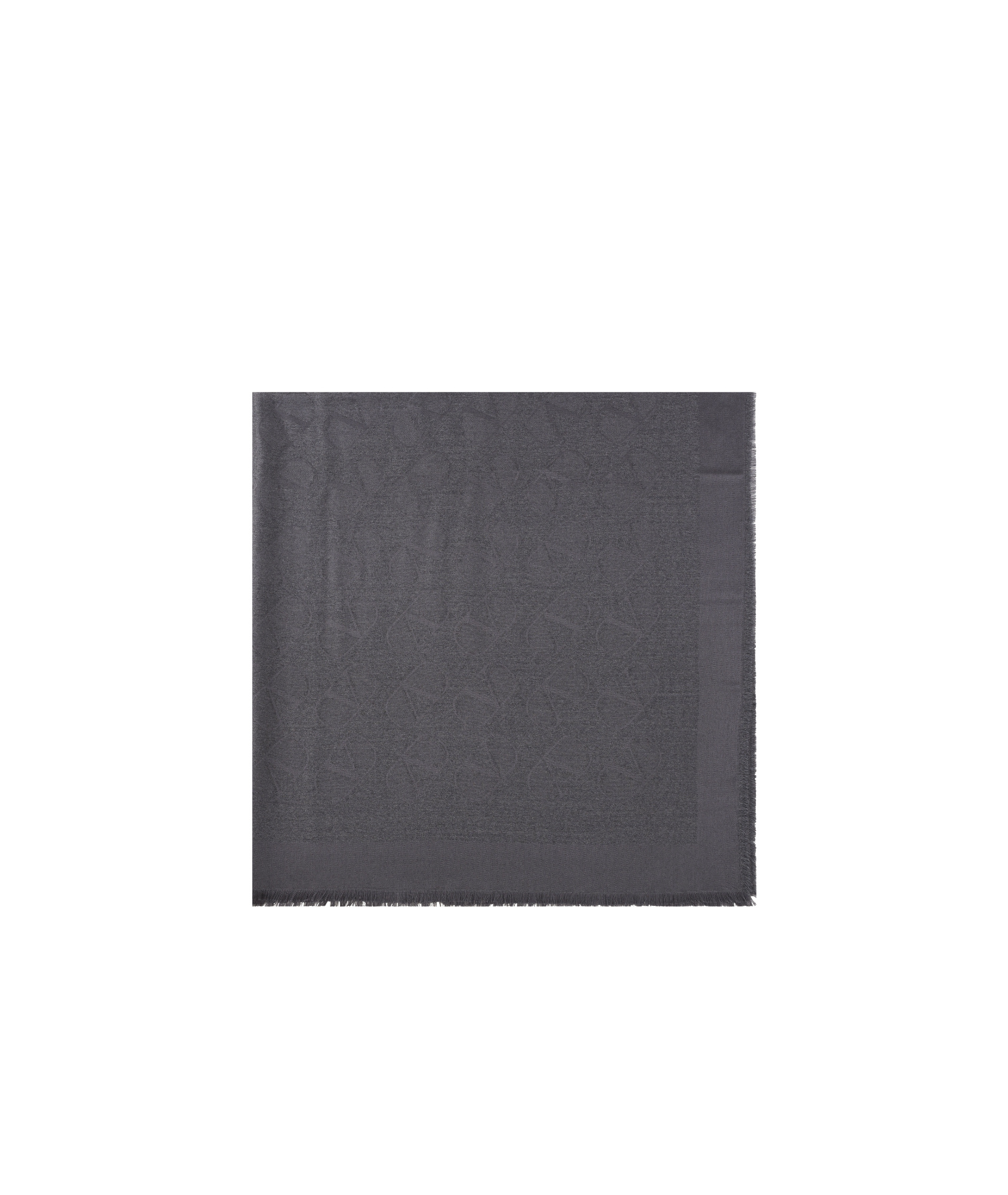 Valentino Fringed Silk Scarf In Black