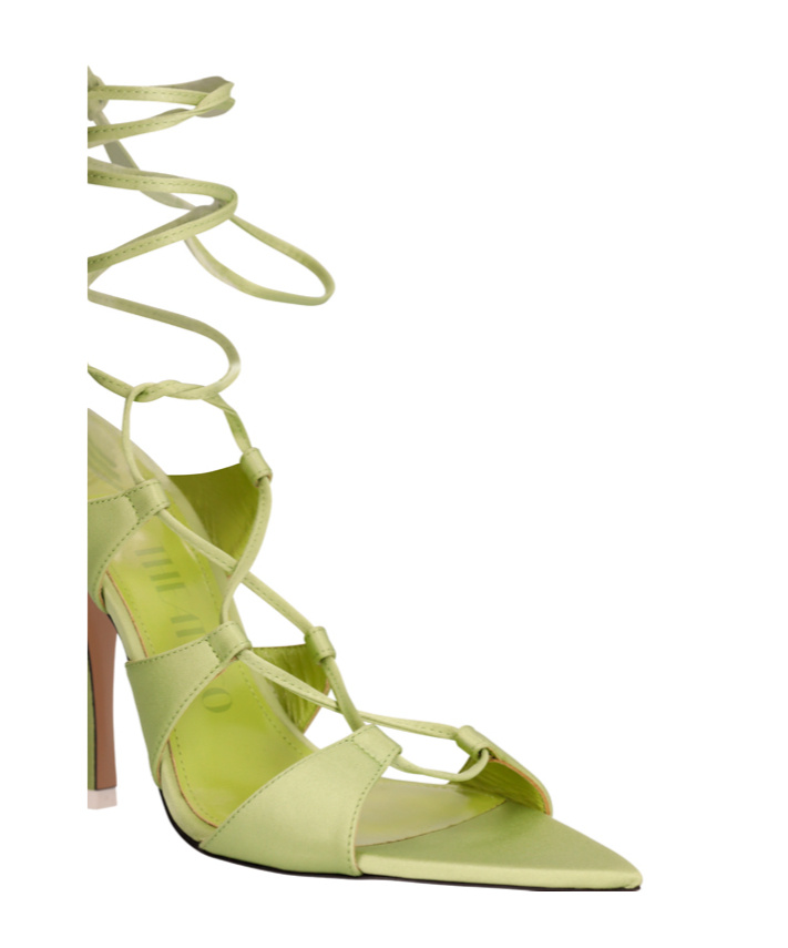 Attico Pointed High-heeled Sandals In Nude