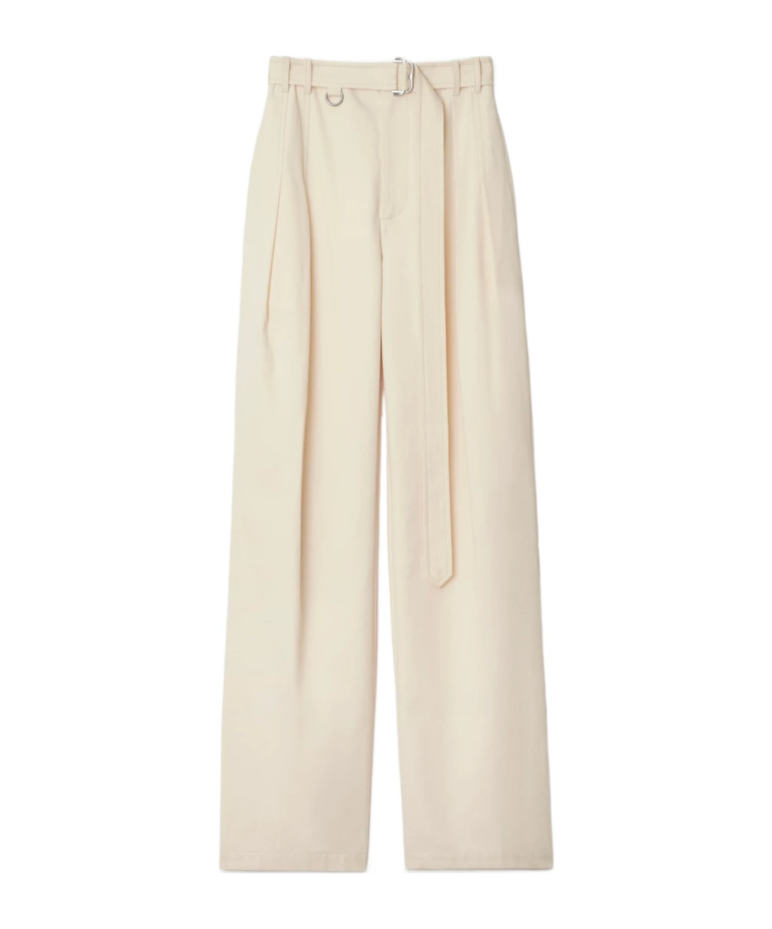 Burberry Gabardine Belted Trousers In Lunar
