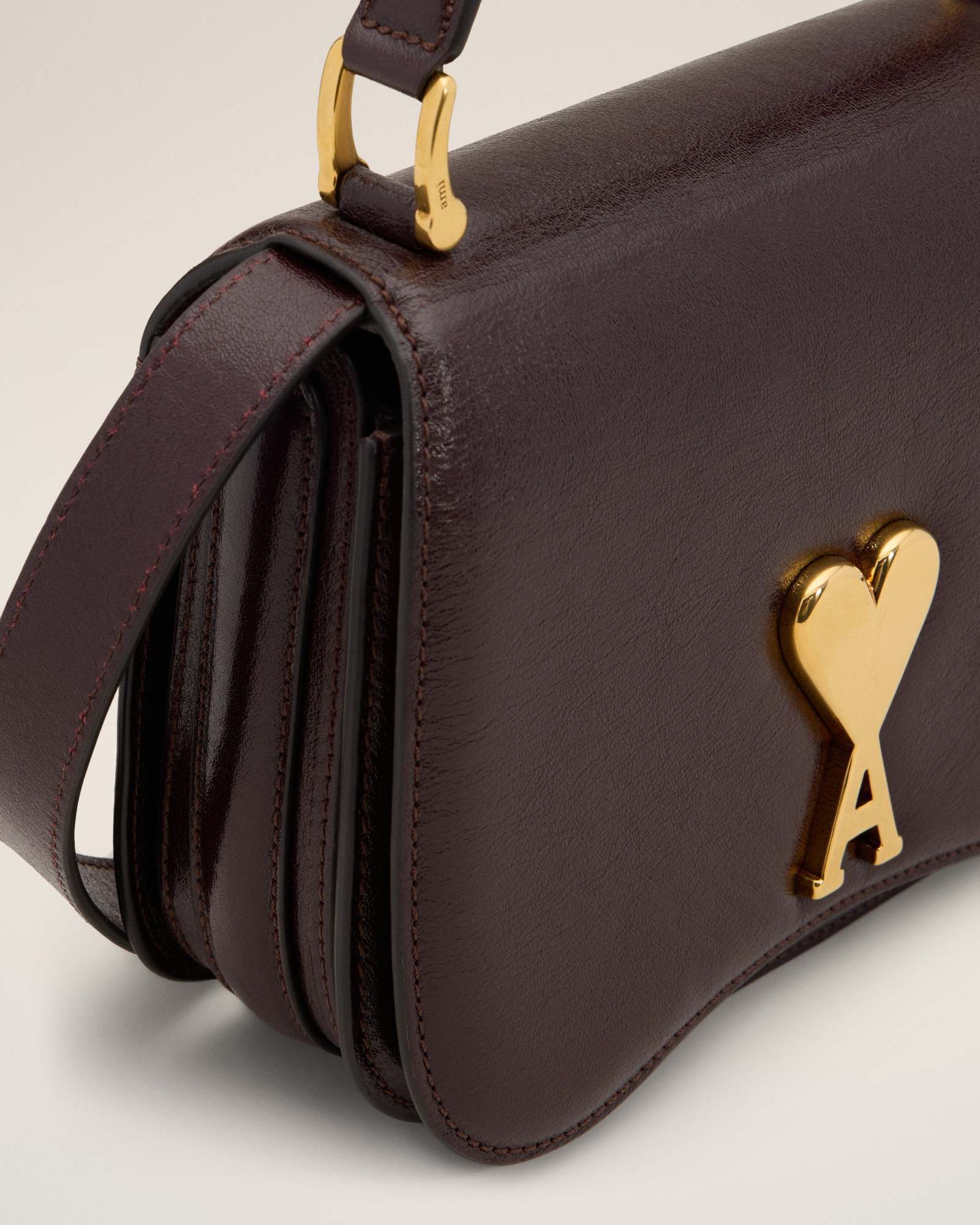 Ami Alexandre Mattiussi Flip Shoulder Bag In Black