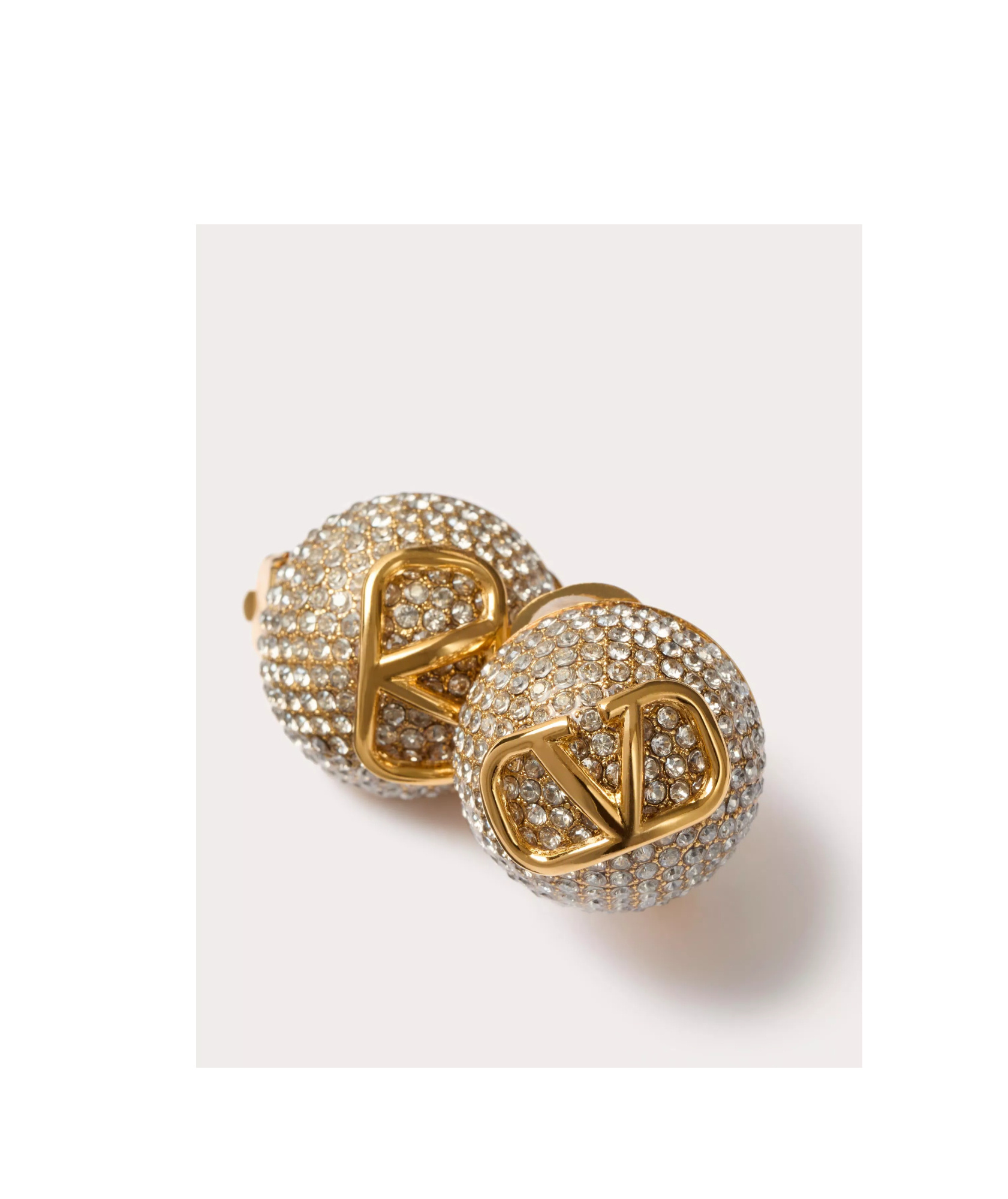 Valentino 18kt Gold Vlogo Signature Clip-on Earrings In Yellow