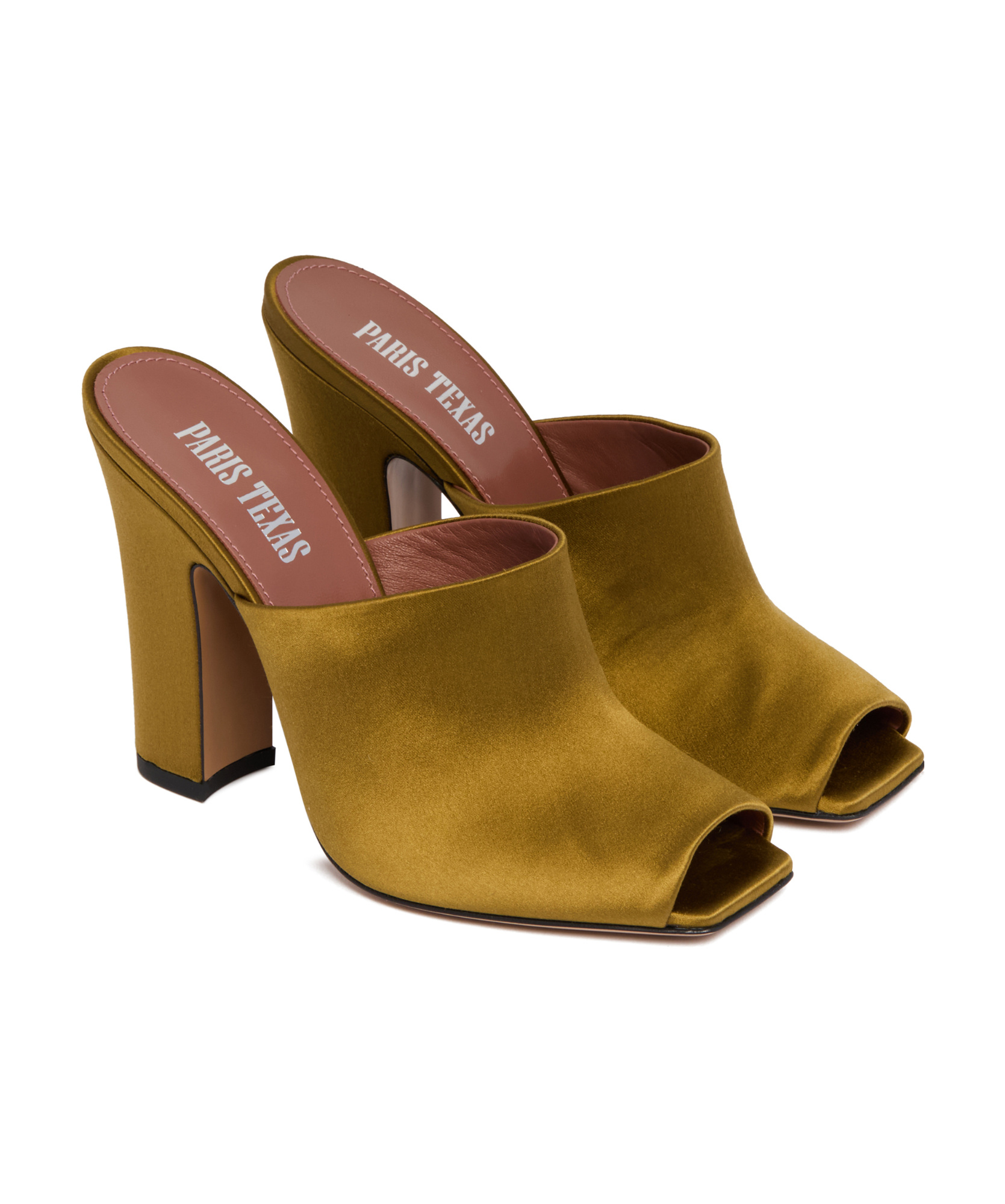 Paris Texas Open-toed Square Toed High-heeled Sandals In Brown