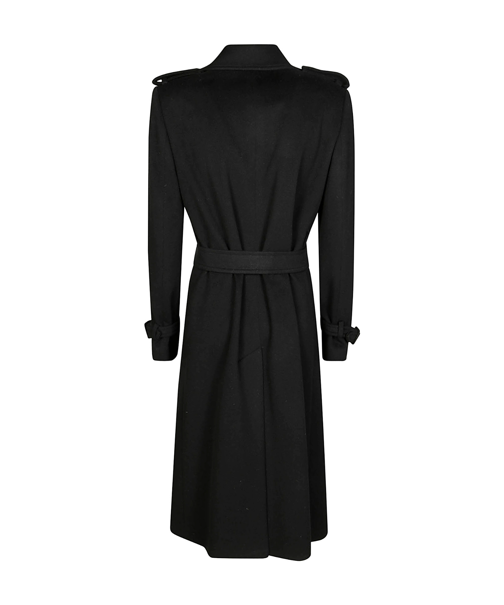 Tagliatore Long-sleeved Coat In Black