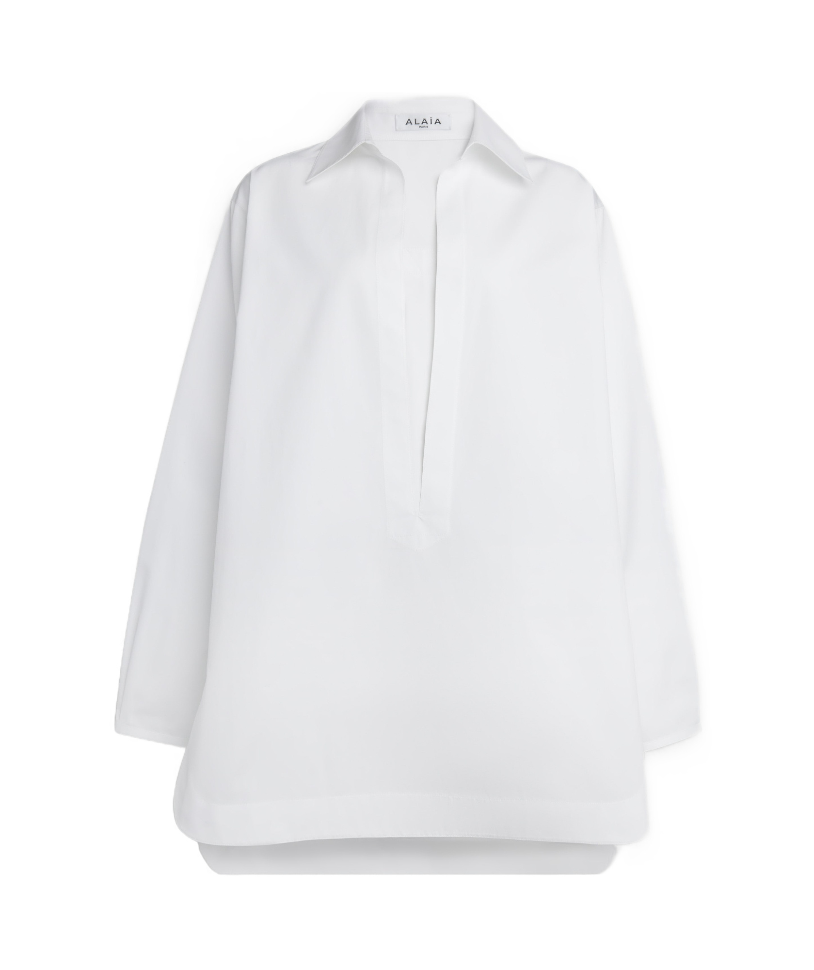 Alaïa Alaia Cotton Chemisier Mini Dress In White | ModeSens