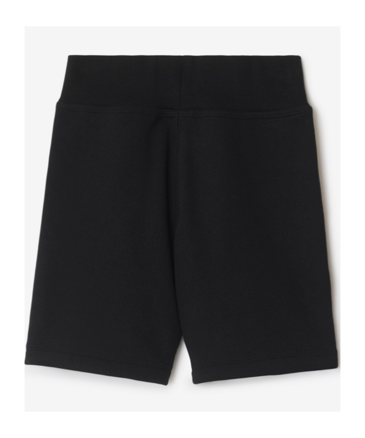 Burberry Check Trim Cotton Shorts In Black