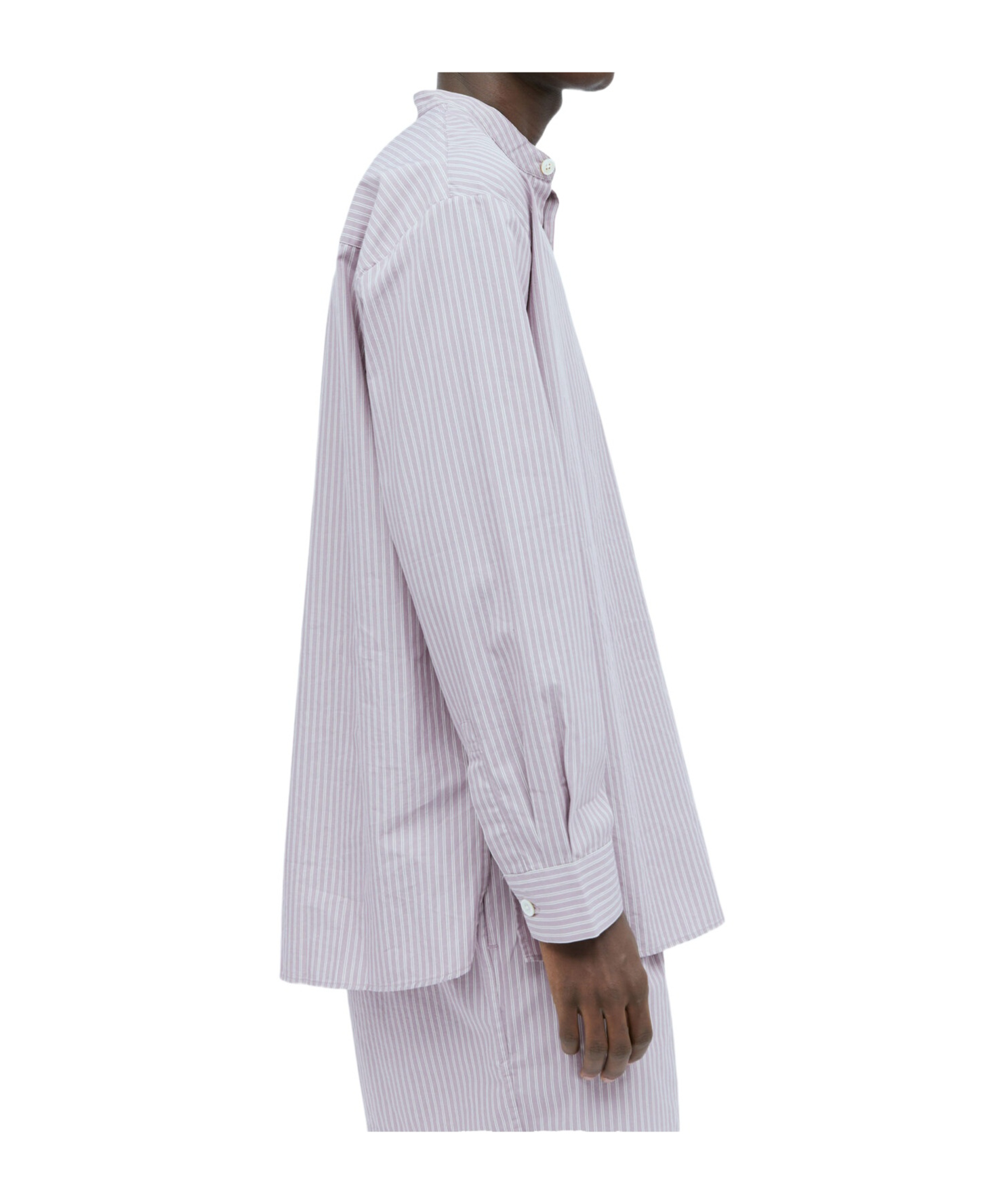 Tekla Striped Shirt In Gray