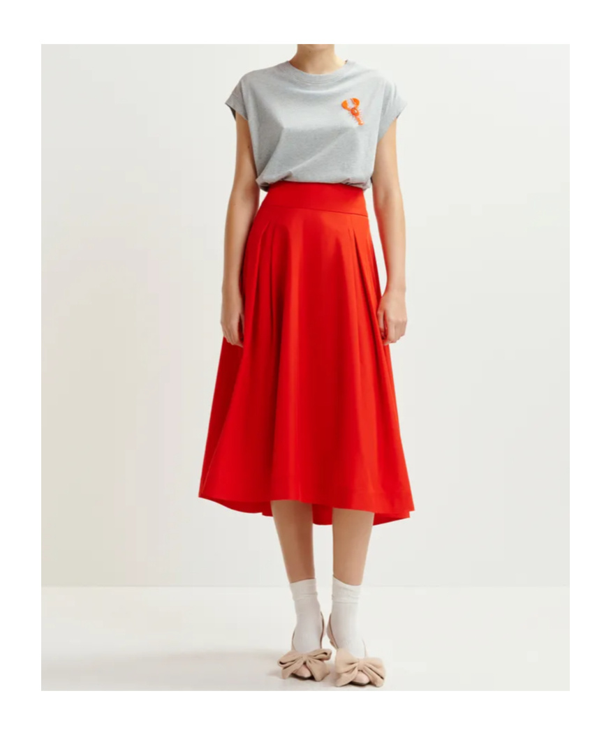 Essentiel Antwerp Cotton T-shirt With Embroidery In Gray