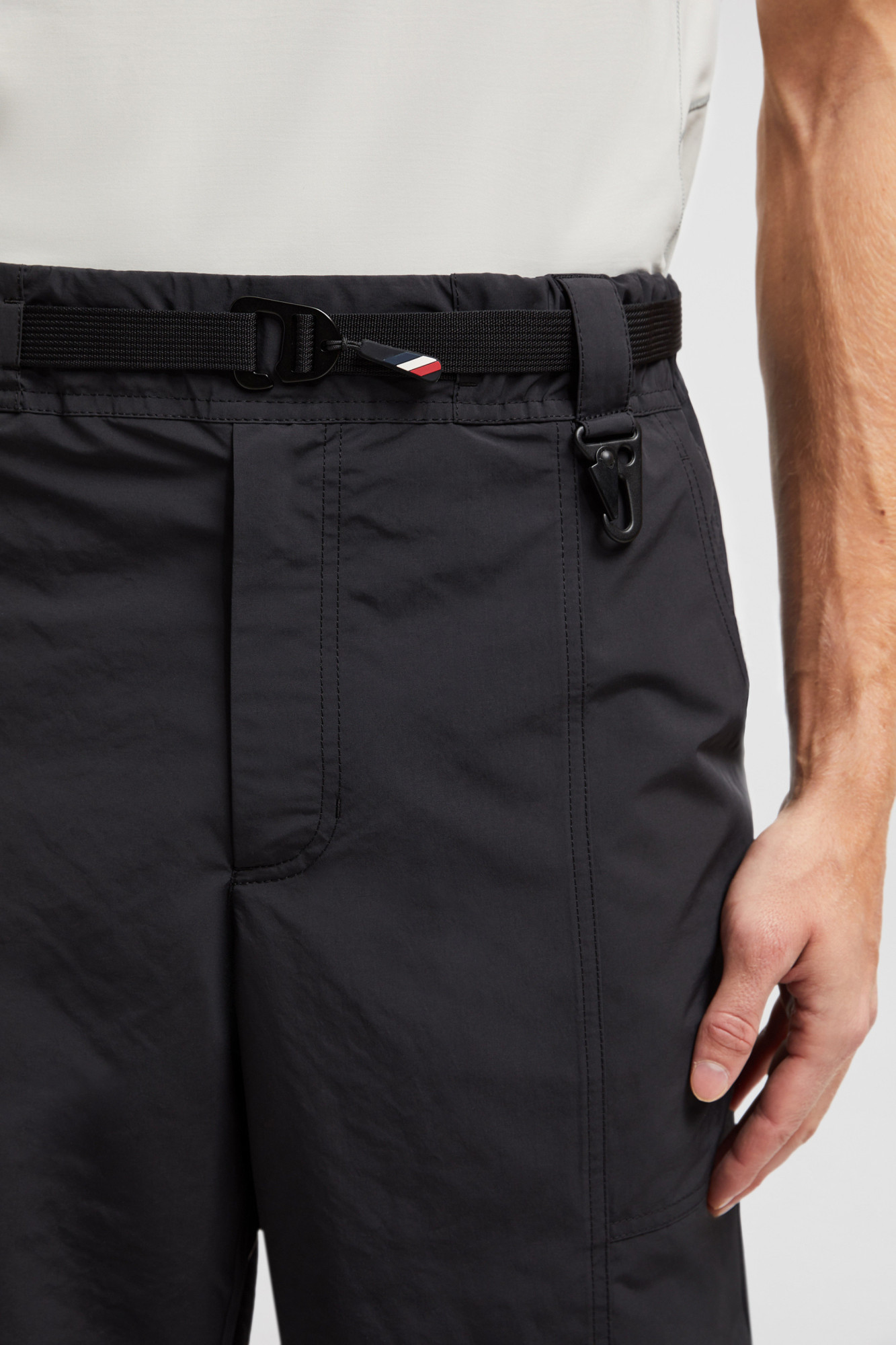 Moncler Day-namic Nylon Bermuda Shorts With Adjustable Drawstring In Black