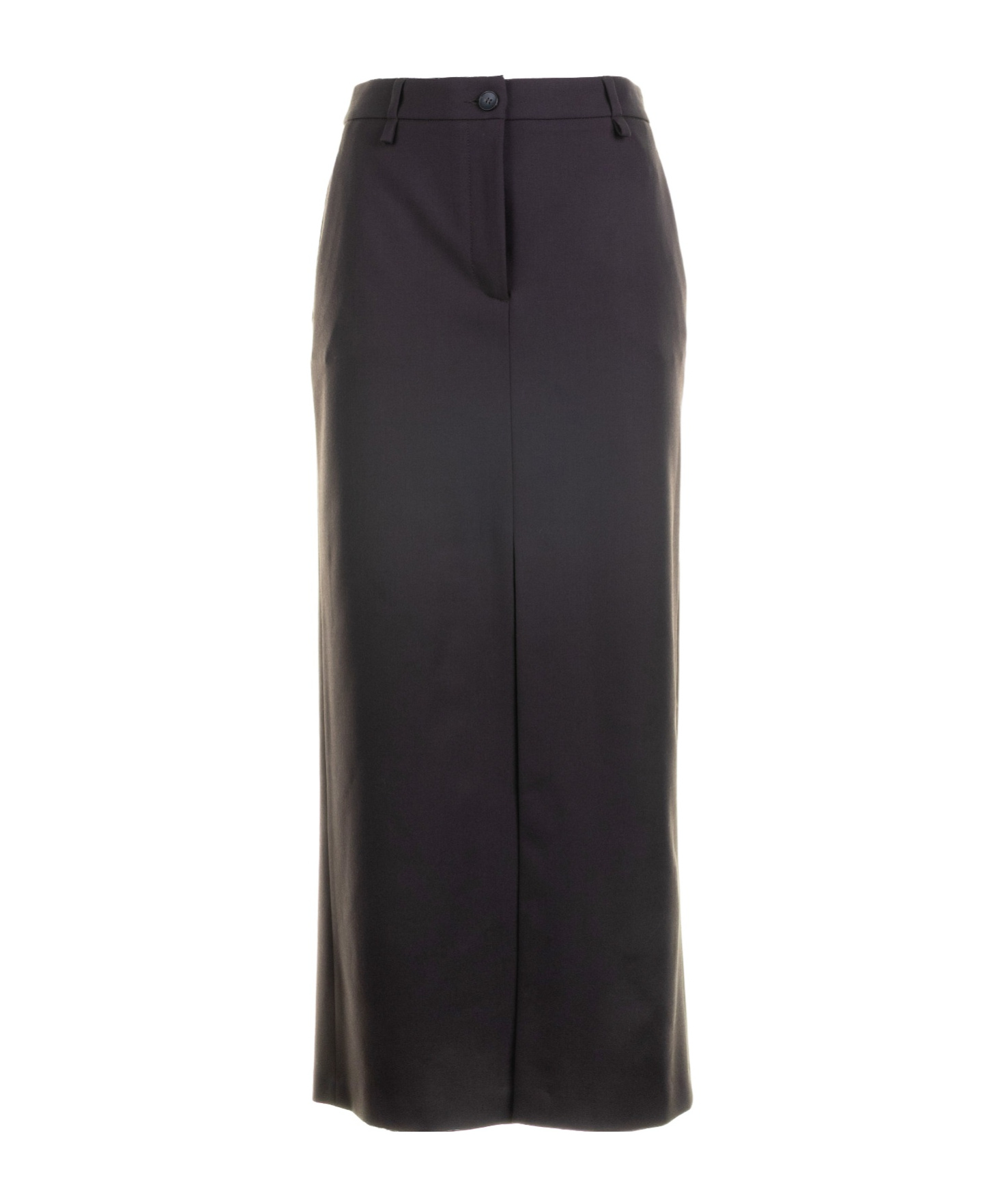 Seventy Straight-hem Button-fastening Midi Skirt In Black