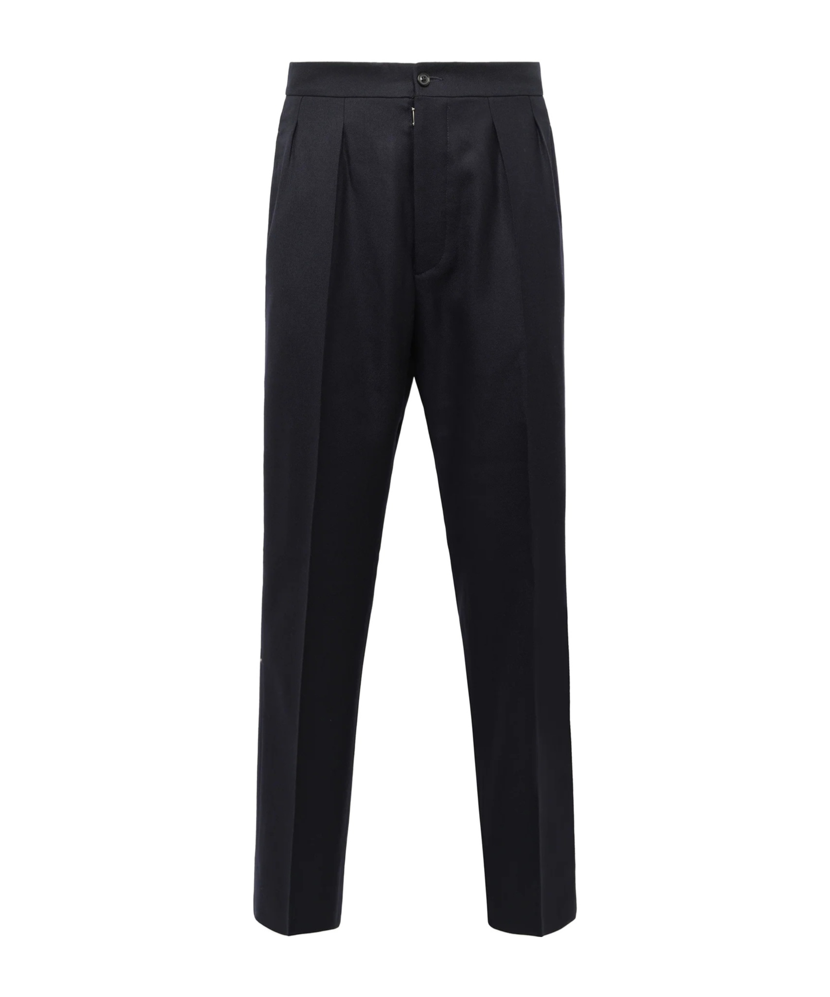 Maison Margiela Men Black Wool Blend Pant In Black