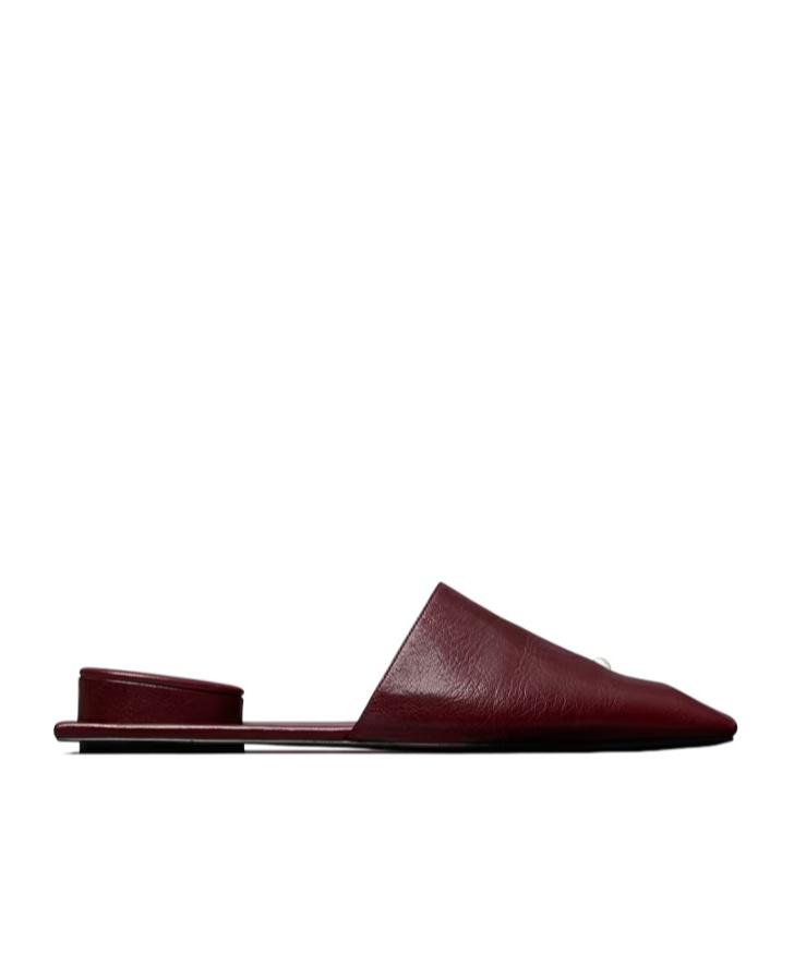 Tory Burch Pierced Mule In Burgundy