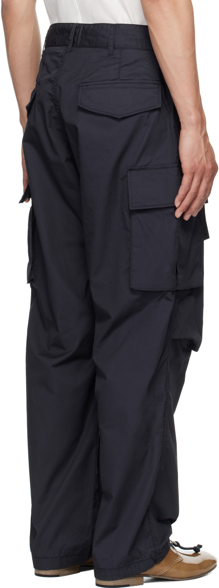 Engineered Garments Navy Fa Cargo Pants In Black