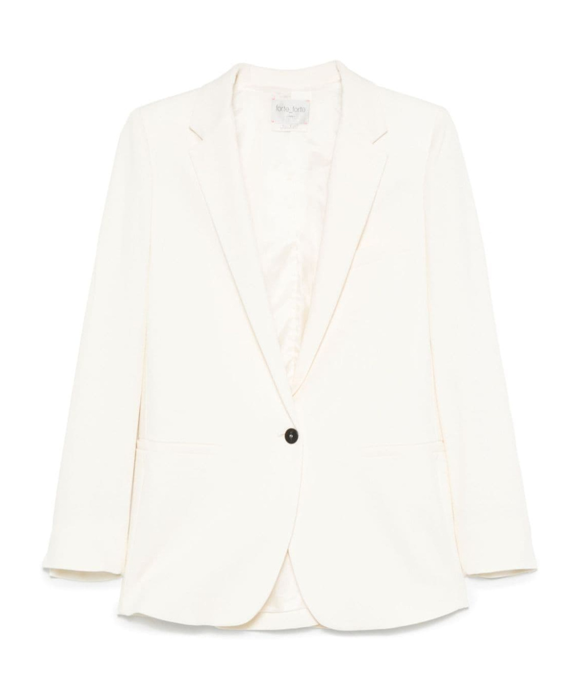 Shop Forte Forte Long-sleeved Suit Coat In White
