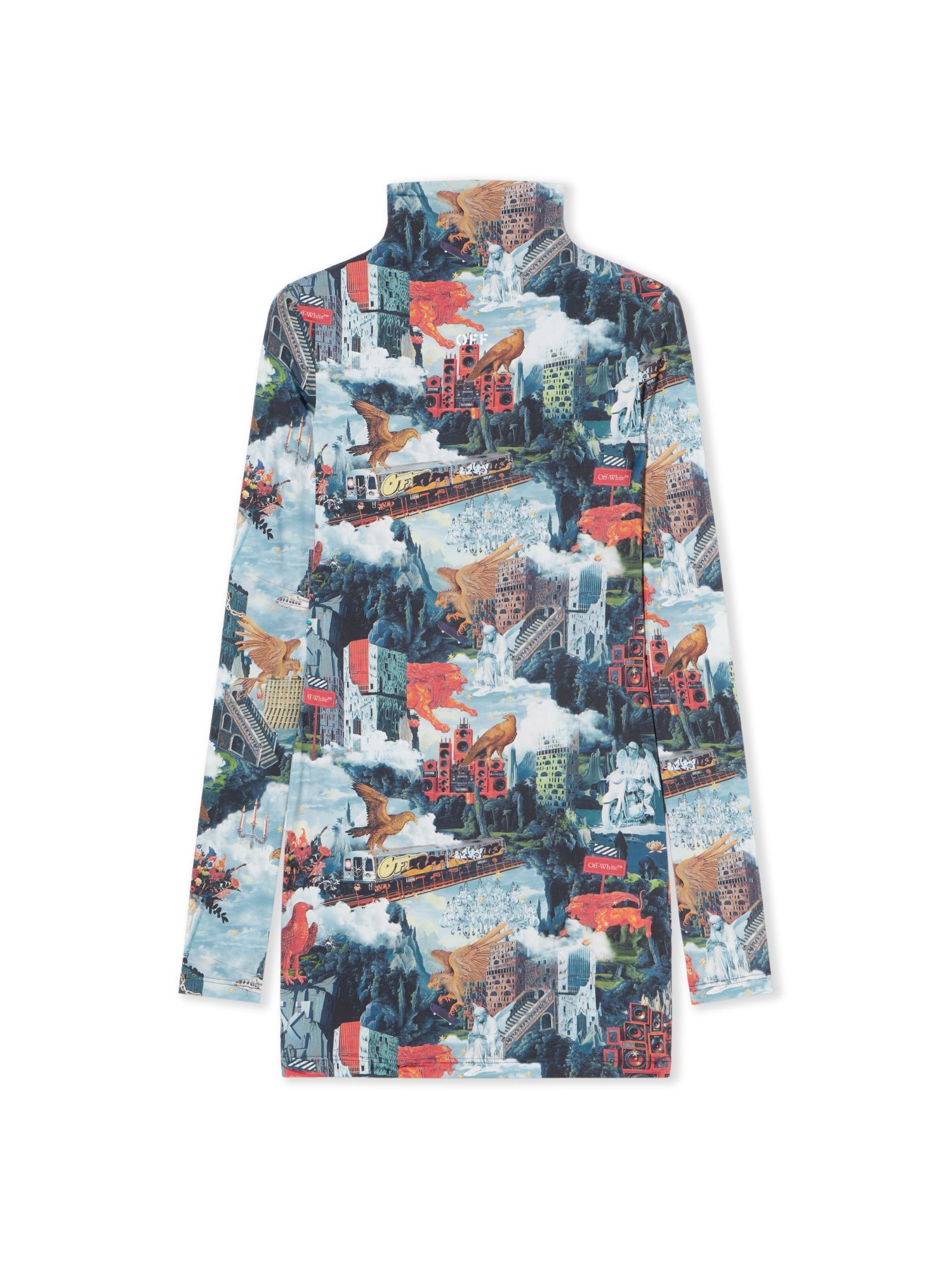 Off-white World Paint Second Skin Mini Dress In Neutral