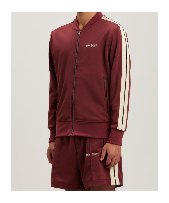 Palm Angels Long-sleeved Sports Jacket In Brown
