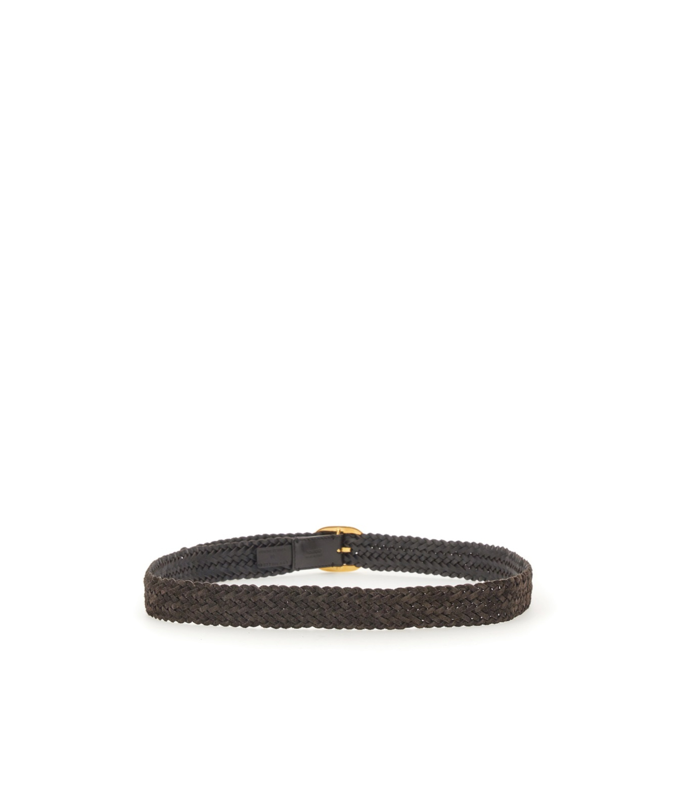 Tom Ford Woven Leather Belt For Men In Black