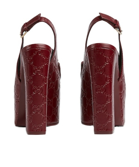 Gucci 145mm Horsebit Platform Pumps In Red