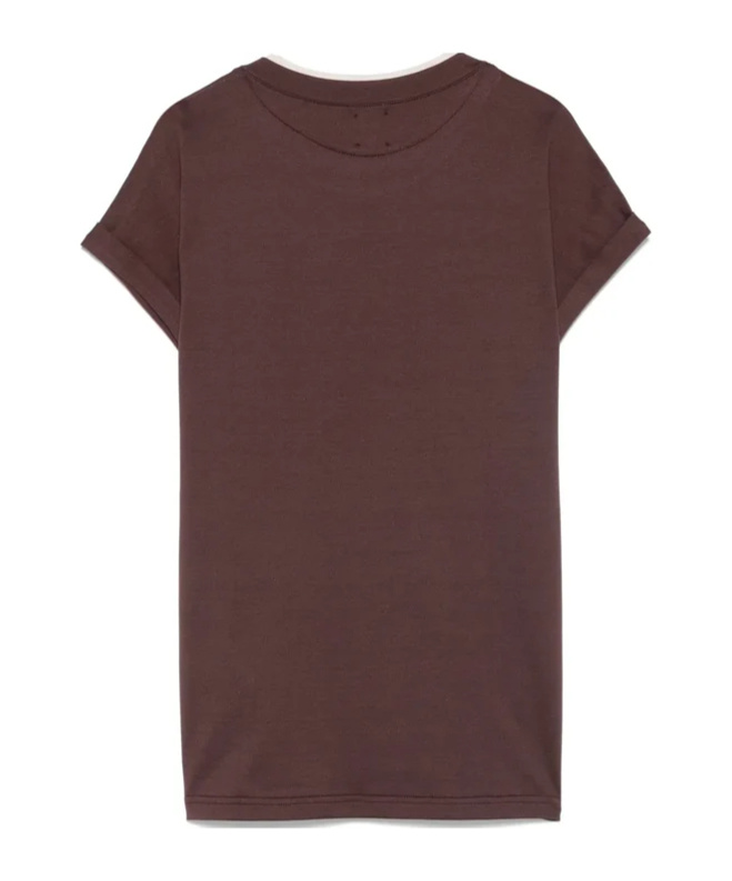 Eleventy Round Neck Short-sleeved T-shirt In Brown