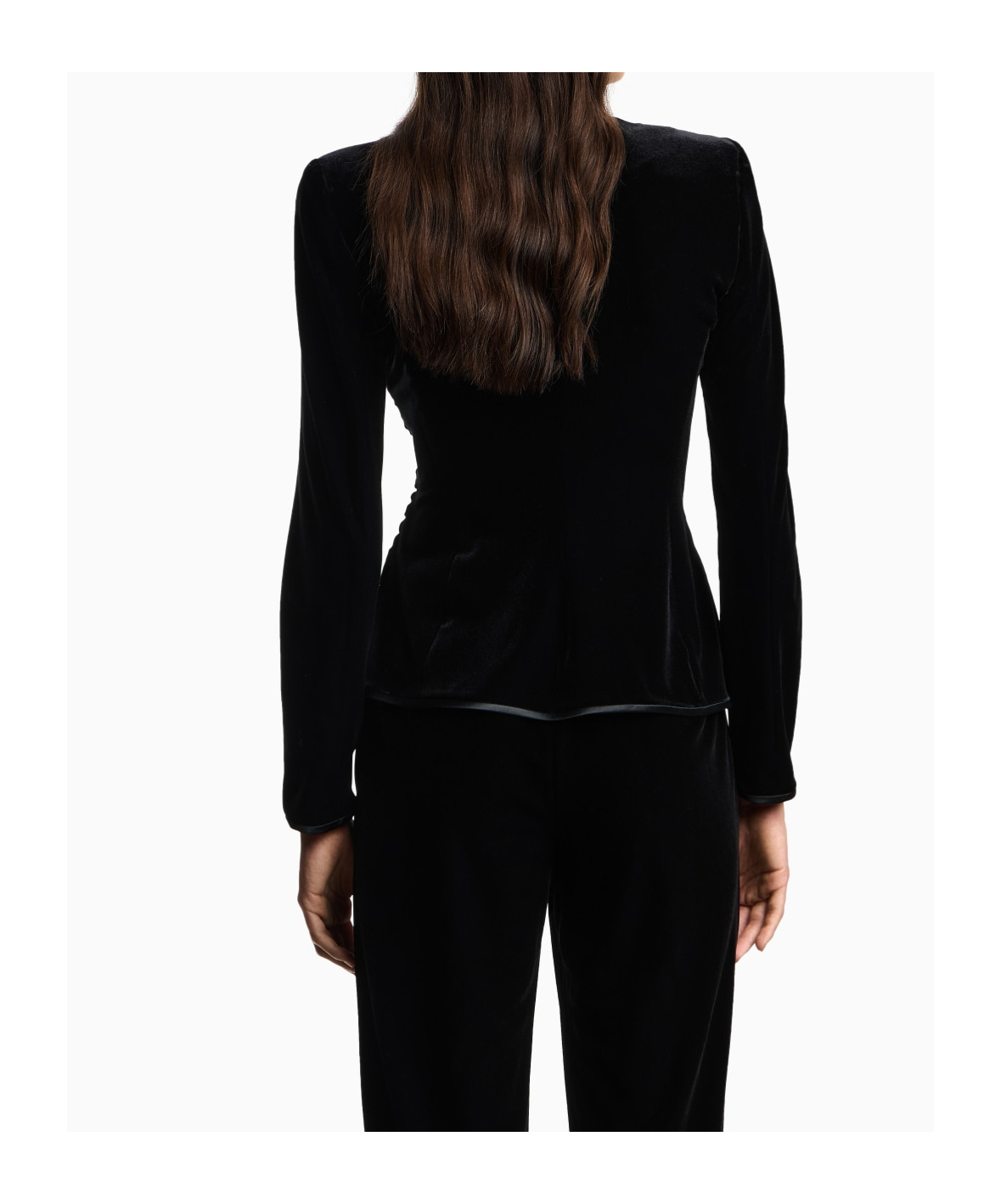 Emporio Armani Long Sleeve Casual Jacket In Black