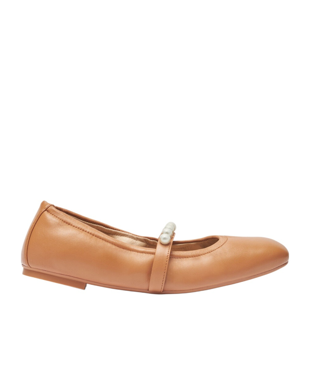 Stuart Weitzman Goldie Ballerina Shoes In Brown
