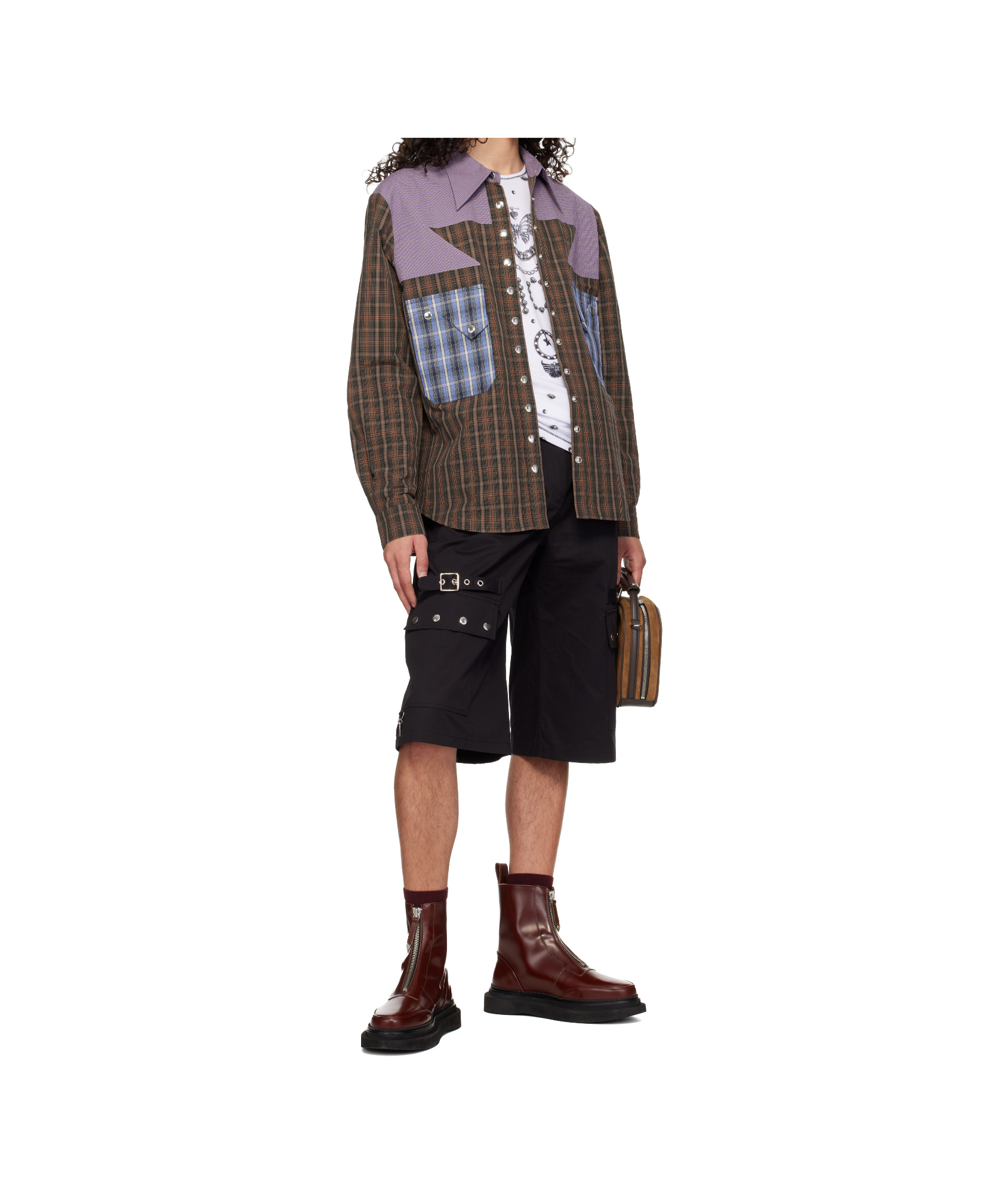 Chopova Lowena Brown Vega Shirt In Multi