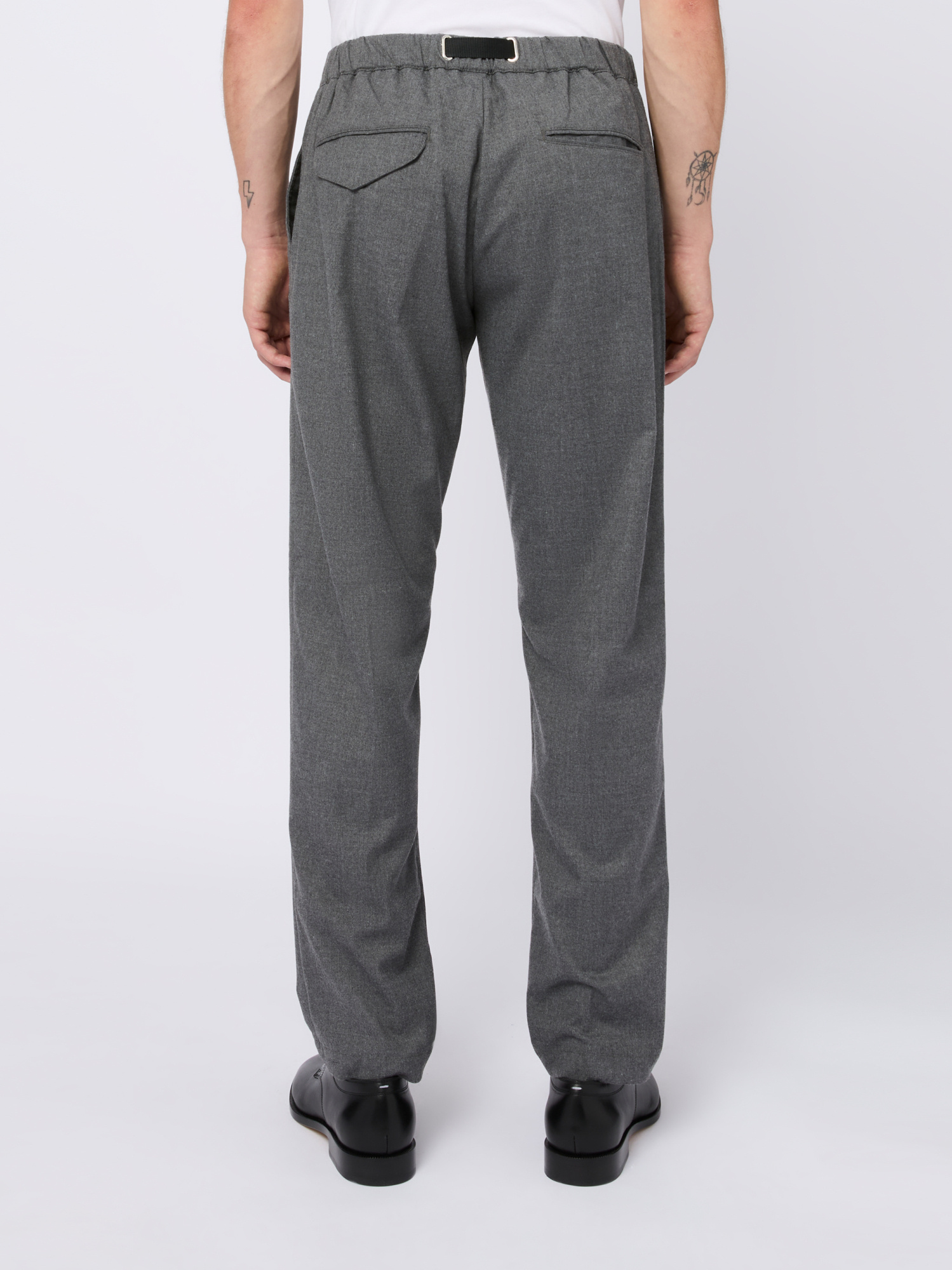 White Sand 88 Elastic Casual Pants In Gray