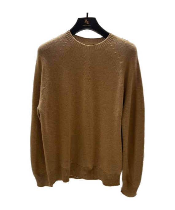 Jil Sander Round-collar And Long-sleeved Sweater In Brown