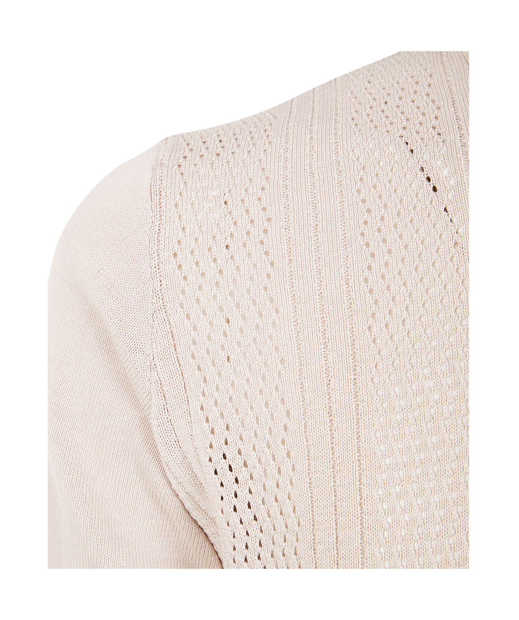 Drumohr Textured Short-sleeve Top With Classic Crew Neckline In Ostryc