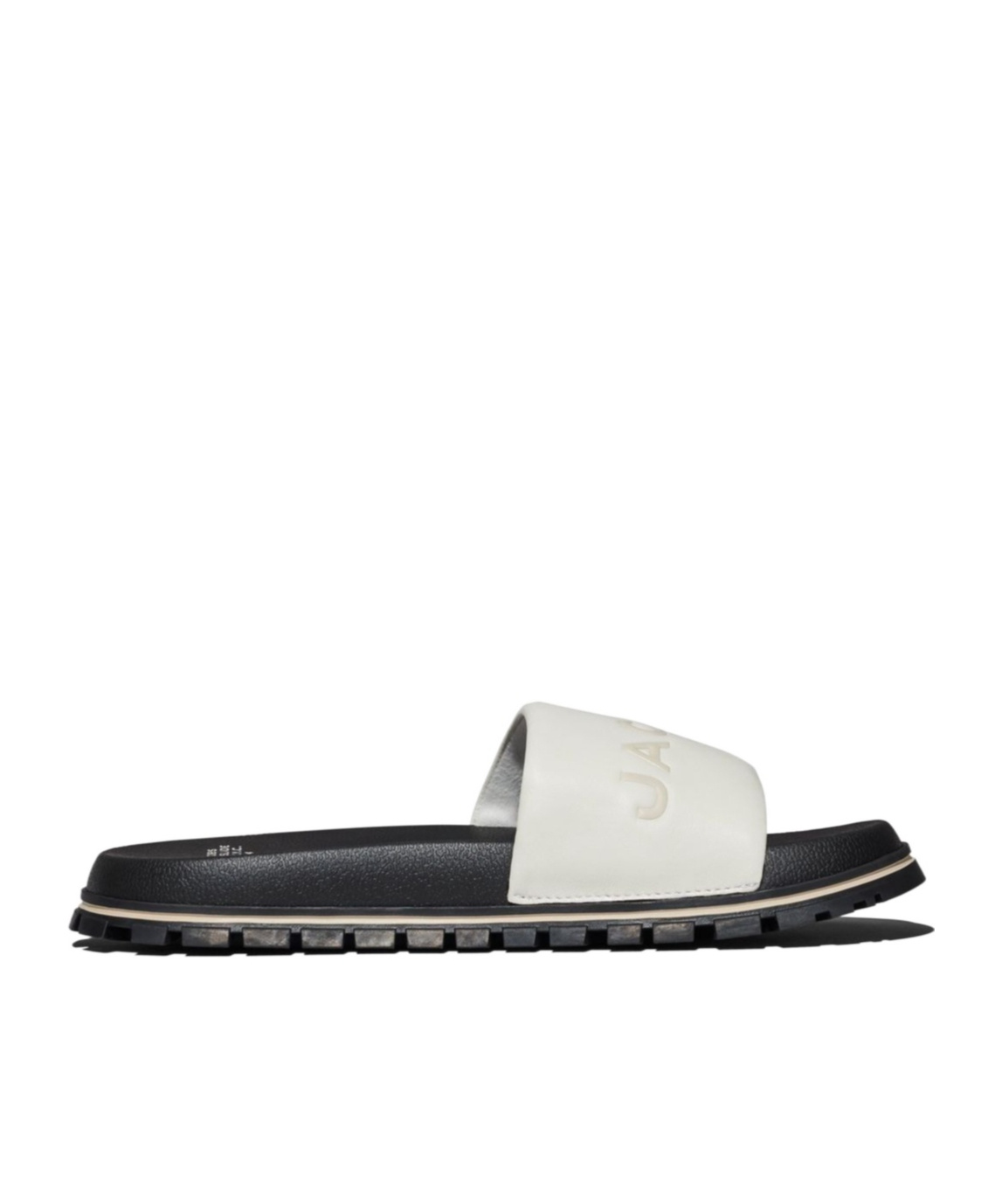 Marc Jacobs The Leather Slide Logo-embossed Slides In White